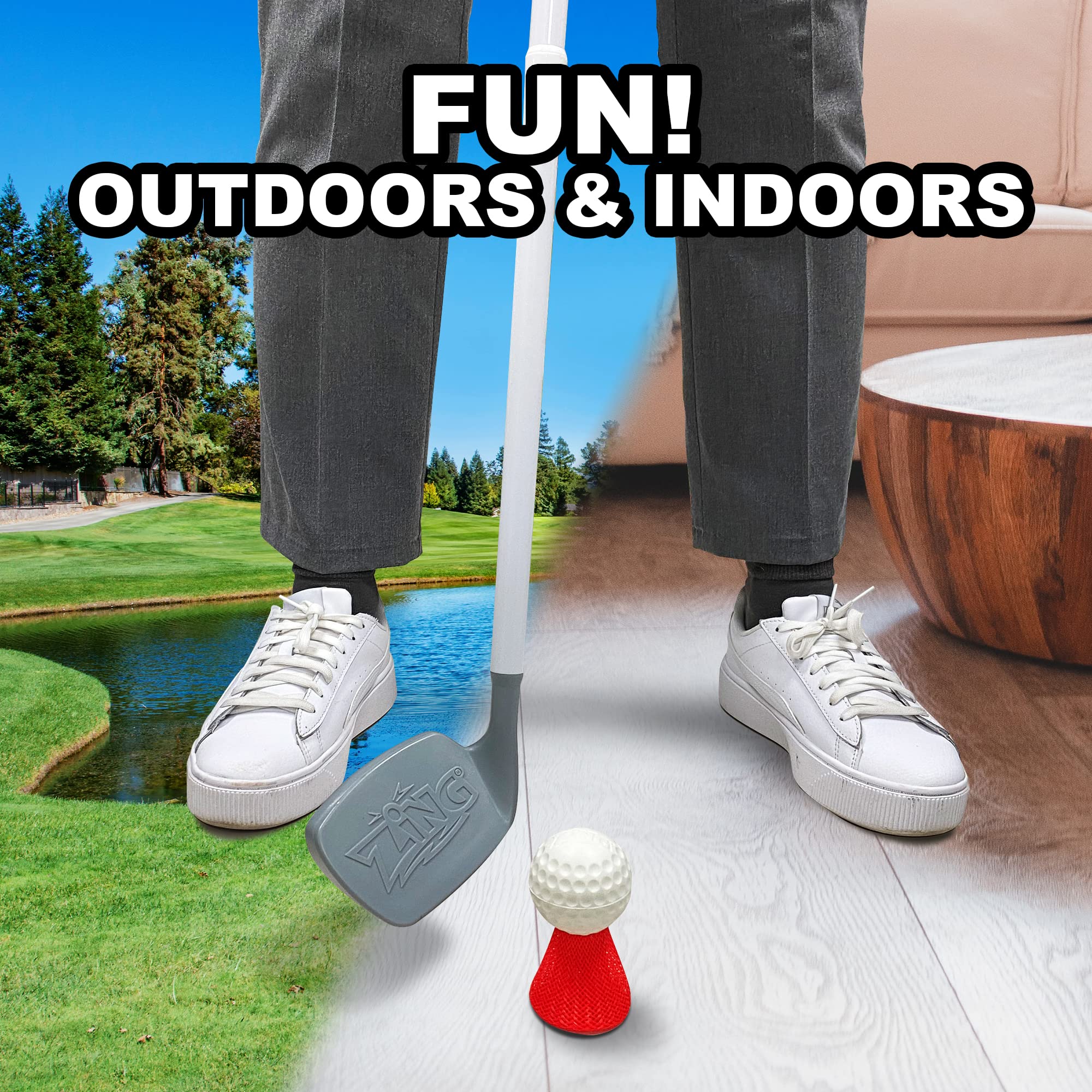 Foto 7 pulgar | Set De Golf Zing Chip Shotz Backyard Kids Con 2 Palos Y 4 Pelotas - Venta Internacional.