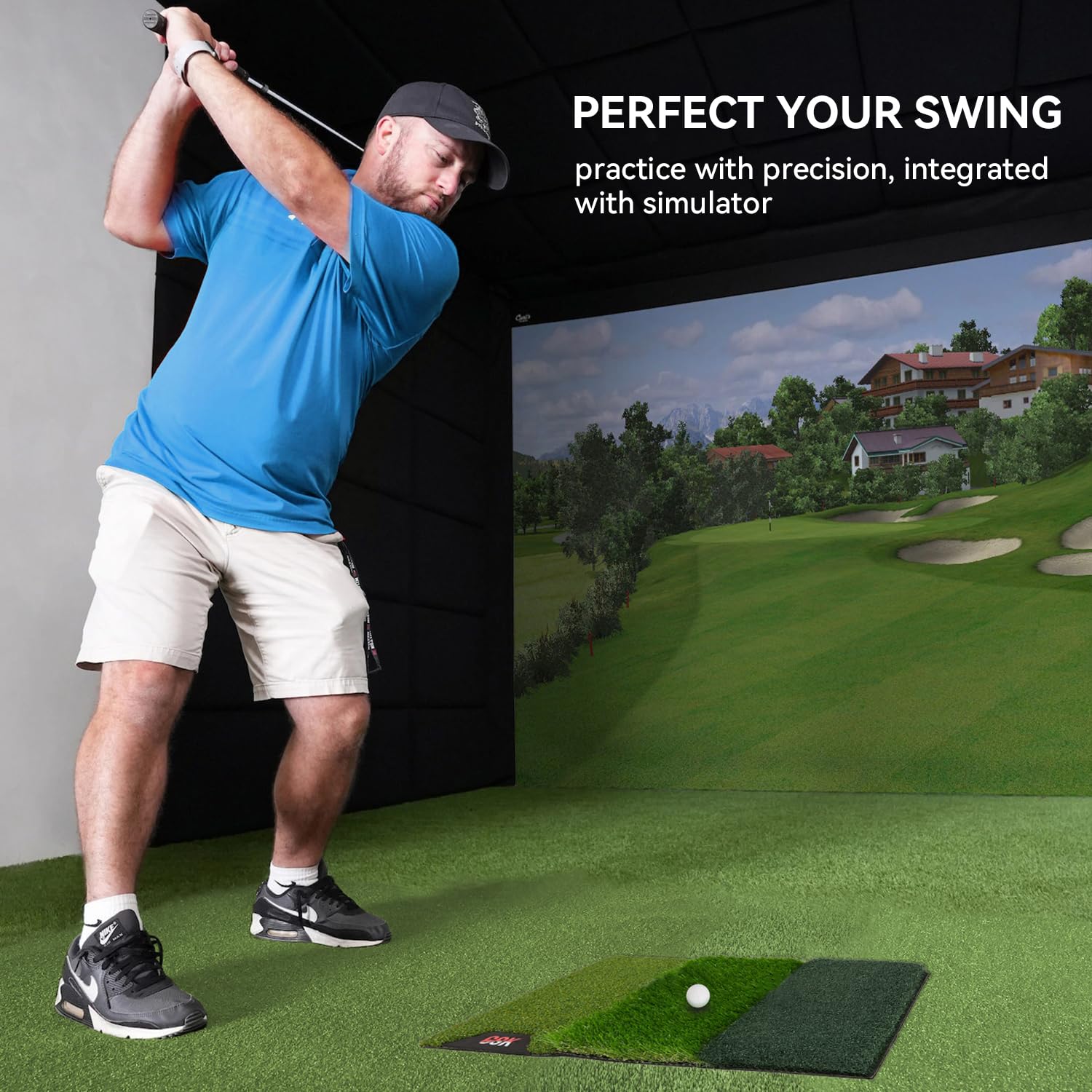 Foto 4 | Alfombrilla De Golf Gsk Tri Grass De 15 X 25 Cm, Plegable, Con Tiro De Salida - Venta Internacional.
