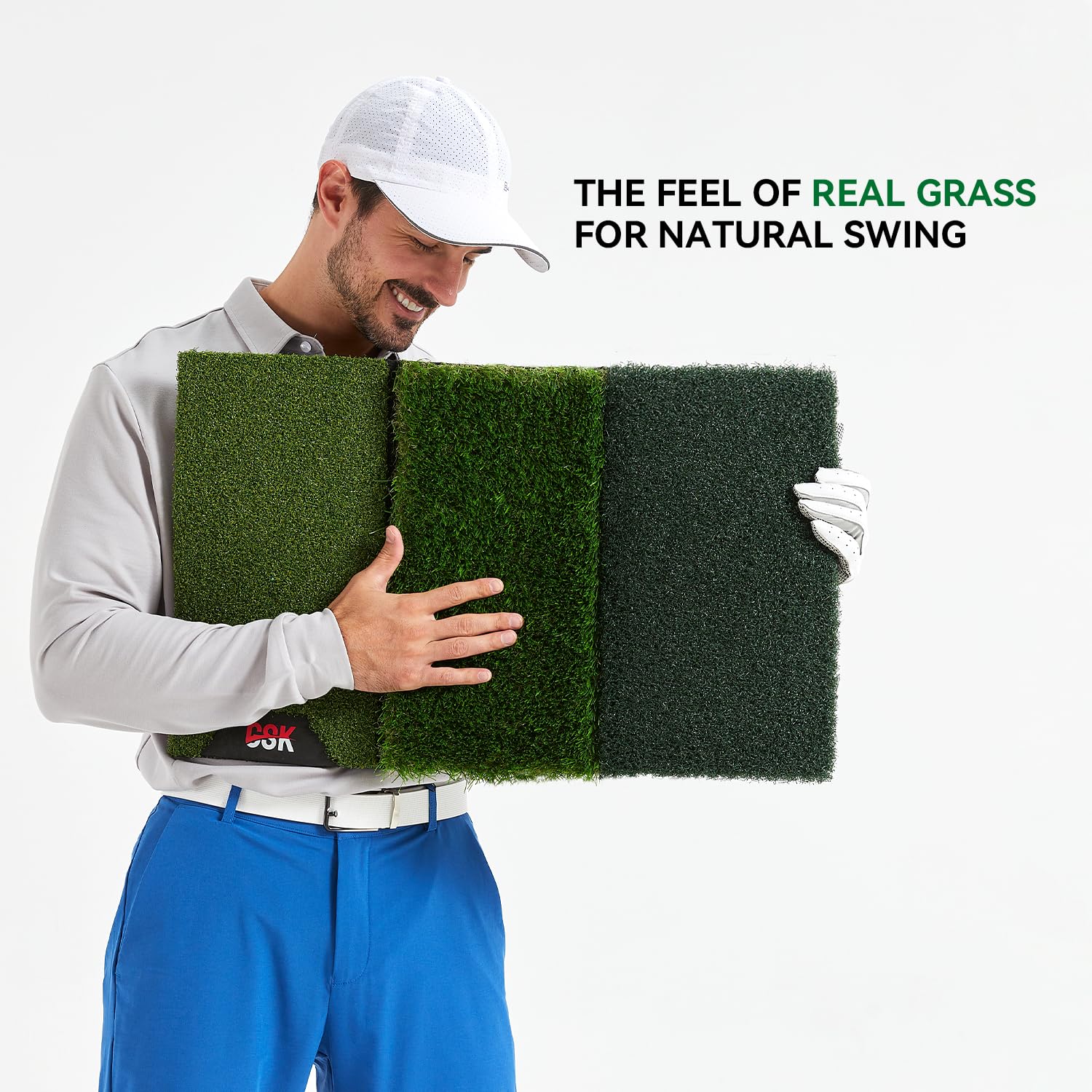 Foto 6 pulgar | Alfombrilla De Golf Gsk Tri Grass De 15 X 25 Cm, Plegable, Con Tiro De Salida - Venta Internacional.