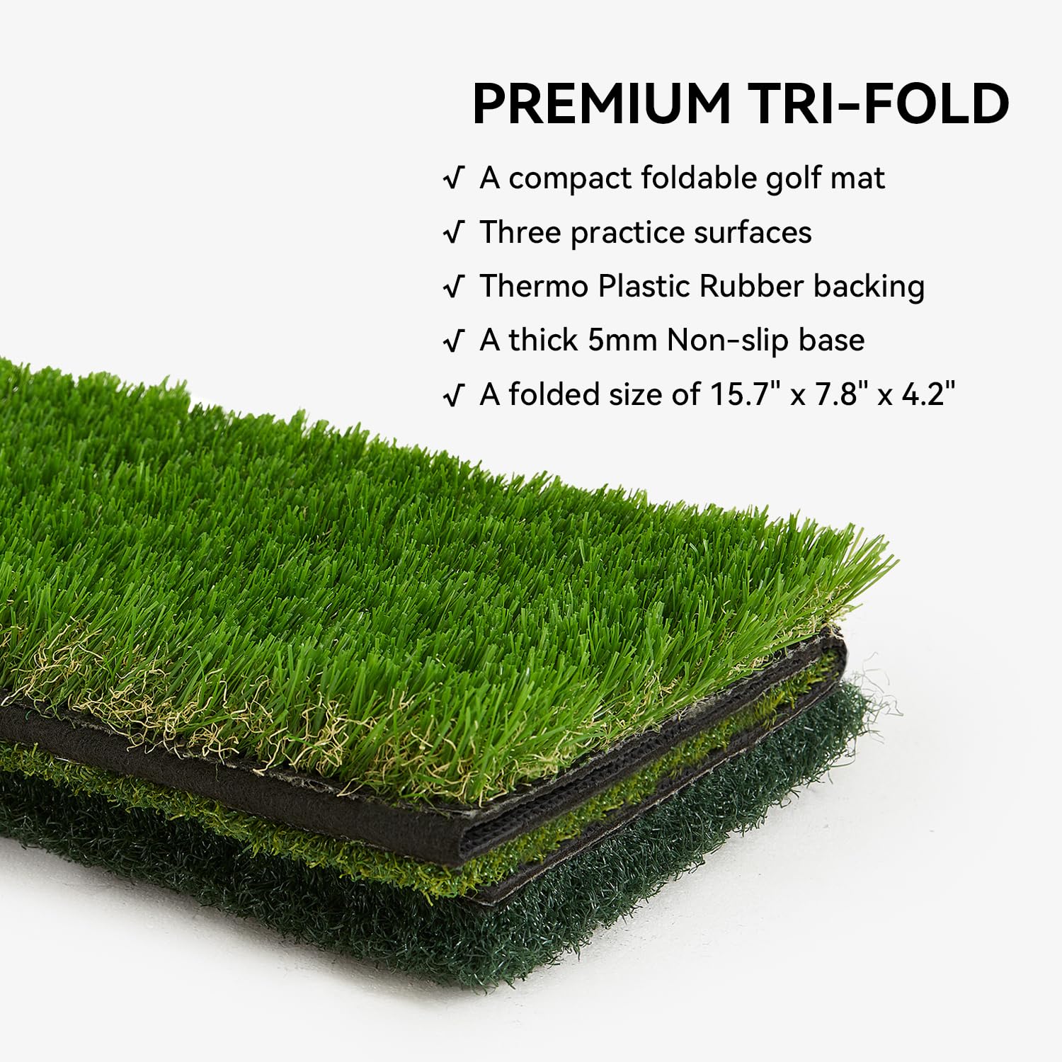 Foto 7 pulgar | Alfombrilla De Golf Gsk Tri Grass De 15 X 25 Cm, Plegable, Con Tiro De Salida - Venta Internacional.