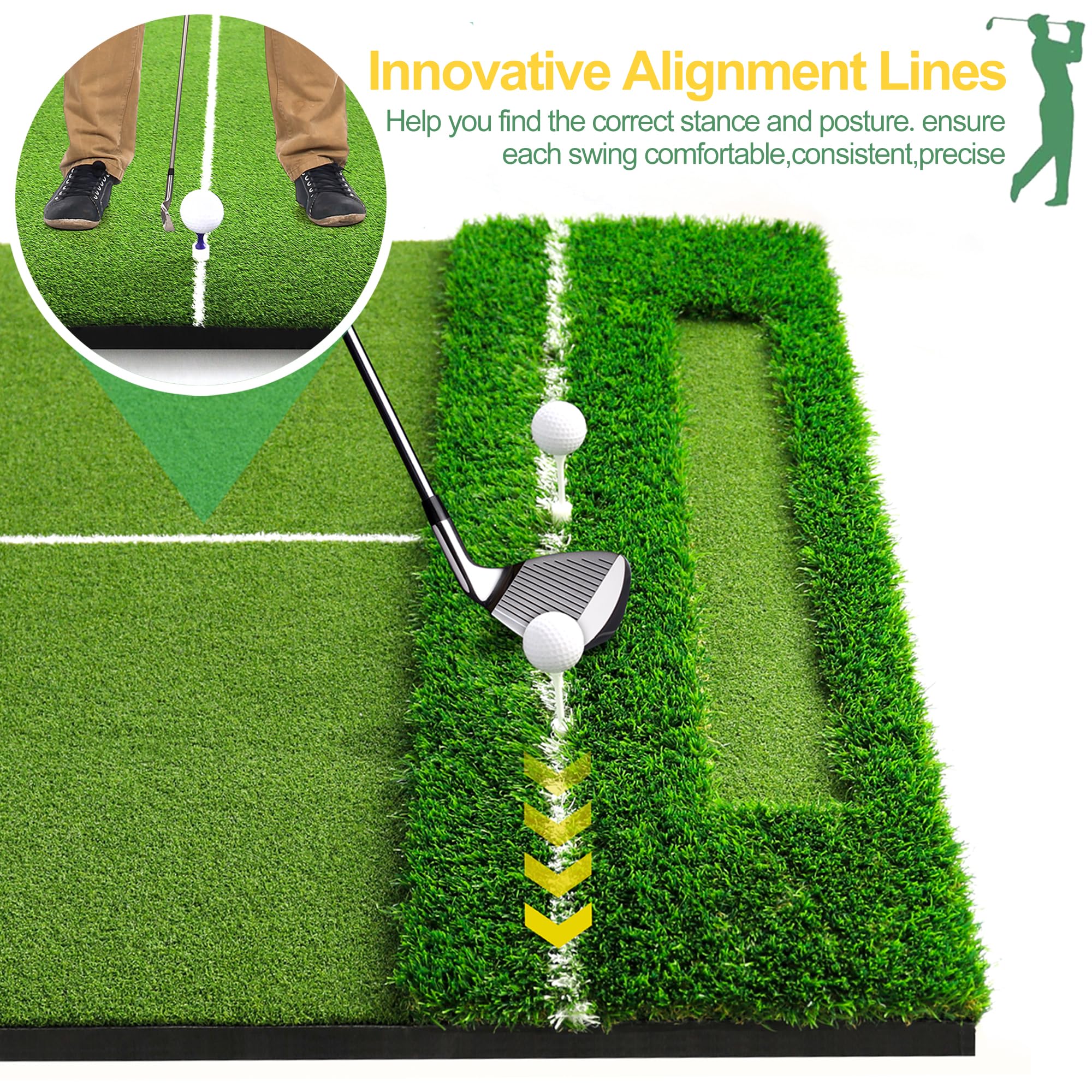 Foto 6 pulgar | Alfombrilla De Golf Reliancer, 5 X 4 Pies, 2 En 1, Doble Césped Con Bandeja Para Pelotas - Venta Internacional.