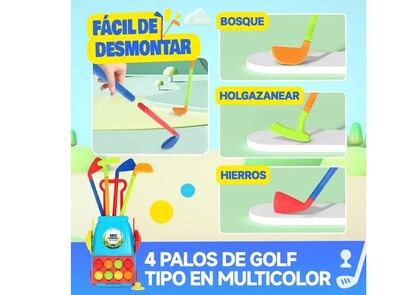 Foto 4 | Juego De Palos De Golf Para Niños, Mini Juguete Deportivo