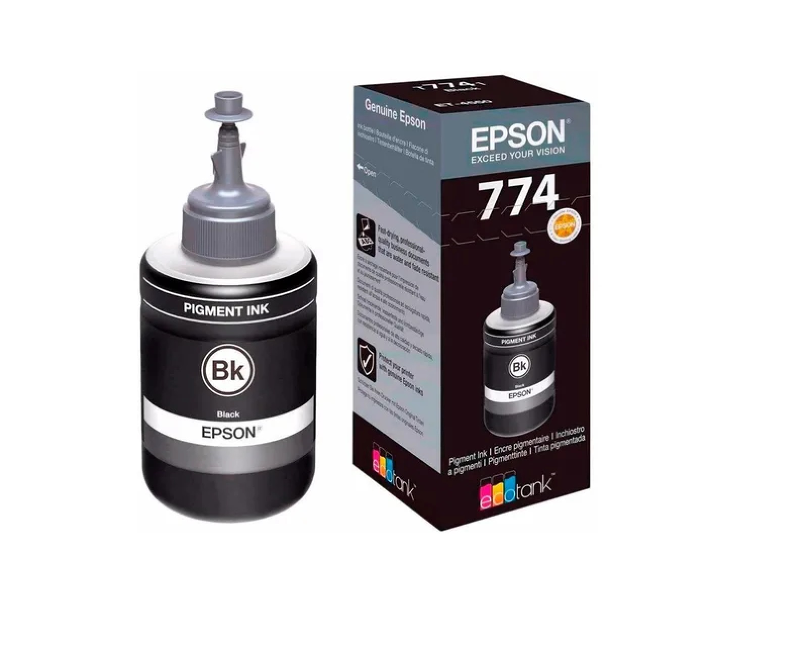 Tinta Epson 774 T774120-AL color Negro