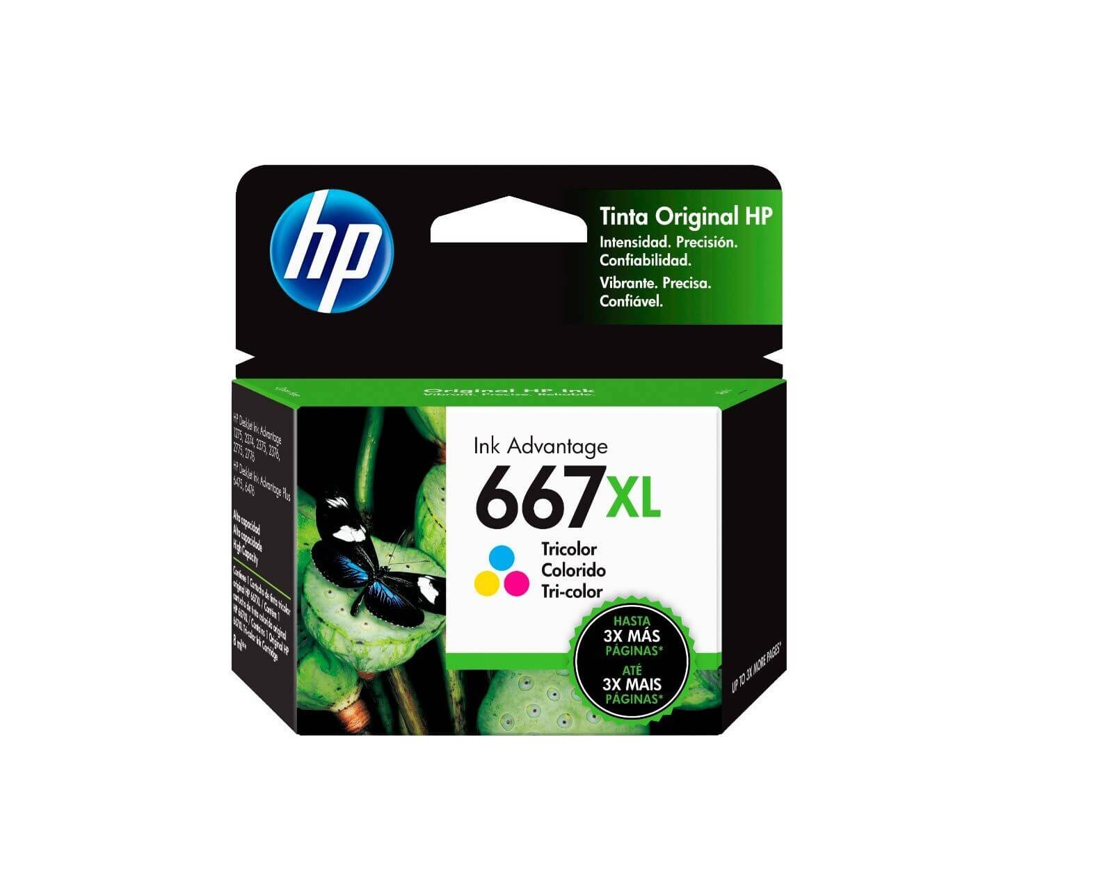 Cartucho De Tinta Hp Avantage 667xl Tricolor 3ym80al
