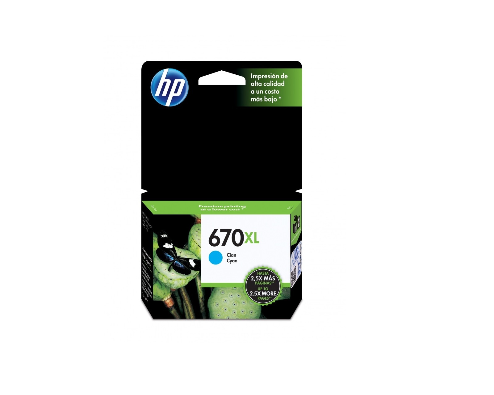 Cartucho de Tinta Hp 670xl Cian Original para Hp Deskjet 4615/ 4625/ 3525/ 5525 $1,800