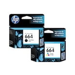 Kit de Cartuchos de Tinta Negra + Color Hp 664 Original