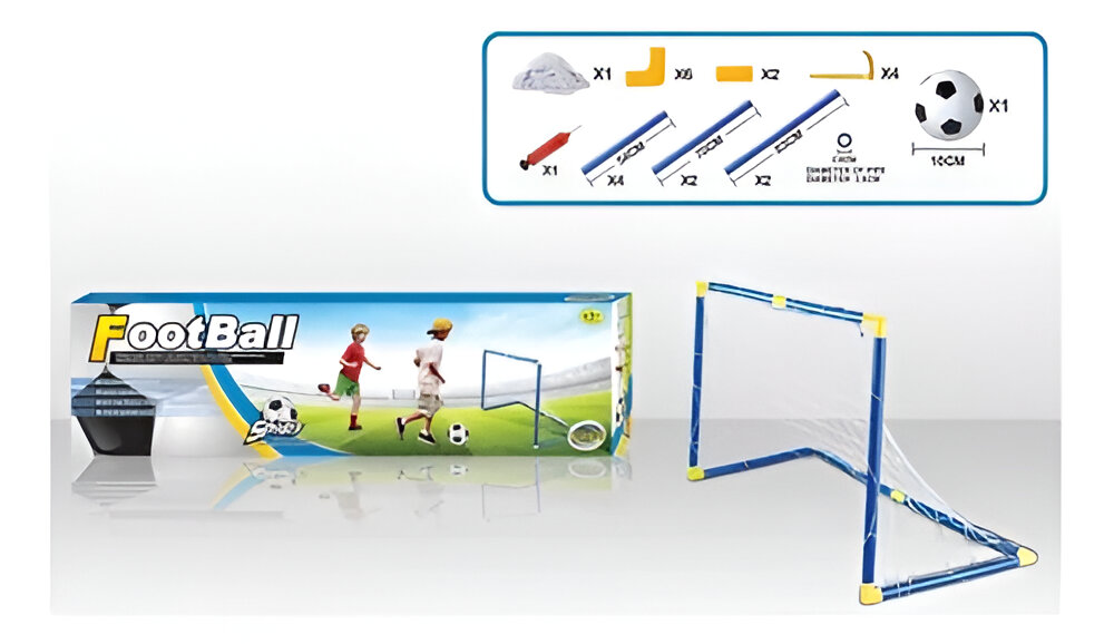 Foto 3 pulgar | Porteria De Futbol Con Balon Juguete Y Bomba De Aire