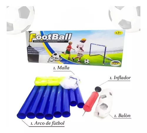Foto 4 pulgar | Porteria De Futbol Con Balon Juguete Y Bomba De Aire