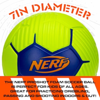 Foto 2 | Minibalón De Fútbol De Espuma Nerf Proshot 7 Para Niños Y Niños Pequeños - Venta Internacional.
