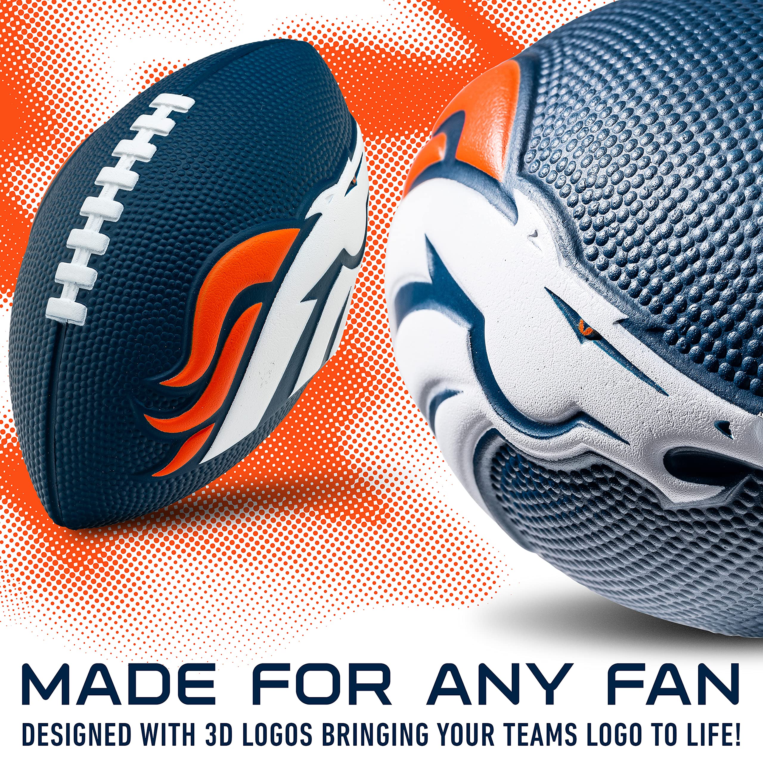 Foto 3 pulgar | Foam Football Franklin Sports Nfl Denver Broncos Kids 8.5 - Venta Internacional.