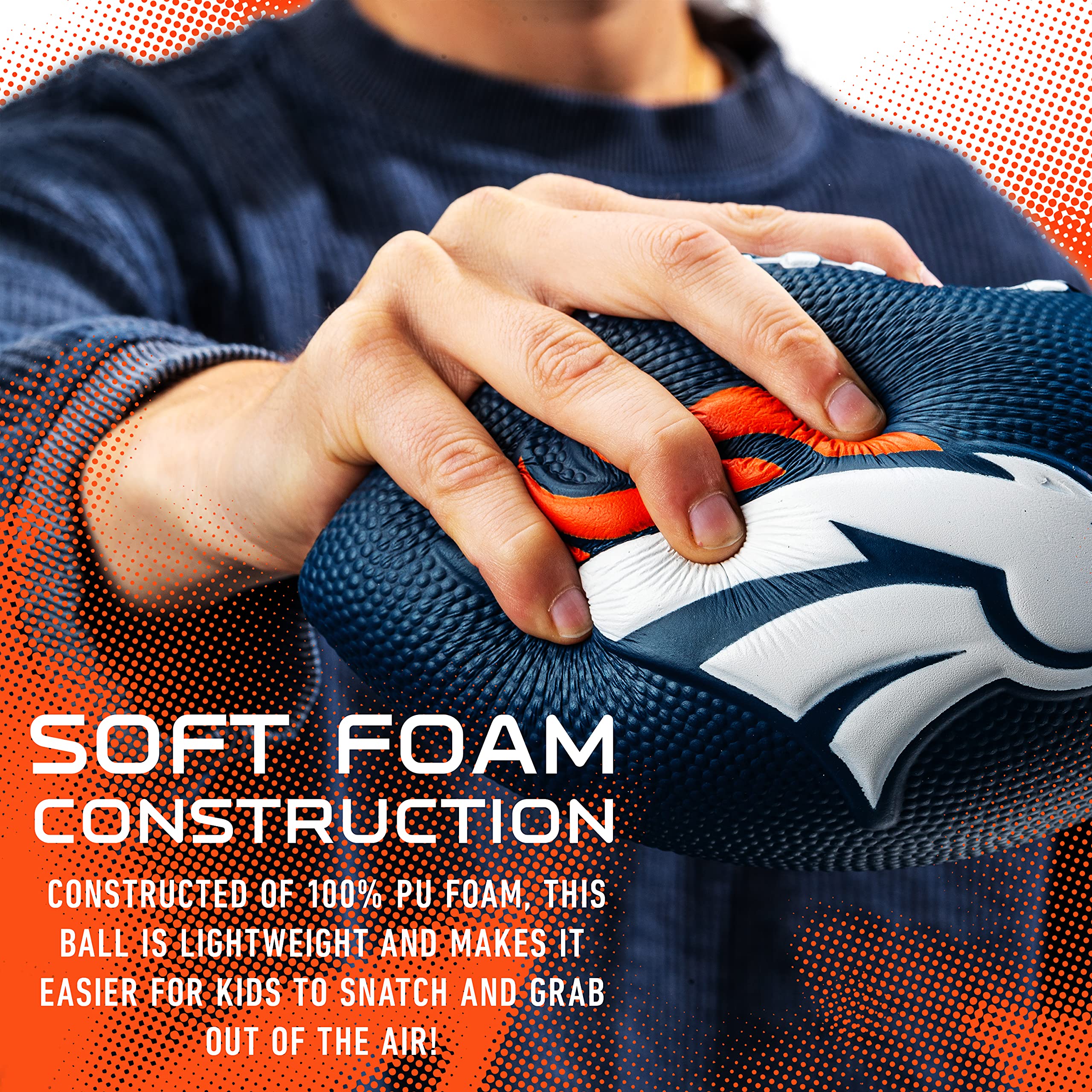 Foto 4 pulgar | Foam Football Franklin Sports Nfl Denver Broncos Kids 8.5 - Venta Internacional.