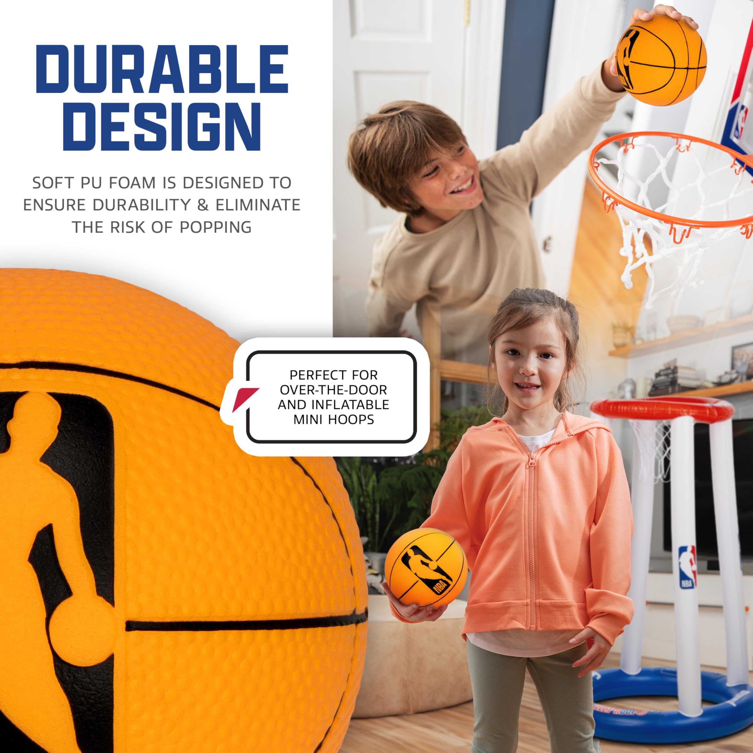 Foto 4 pulgar | Espuma Basketball Franklin Sports Nba De 5 Pulgadas Para Niños, Paquete De 2 - Venta Internacional.