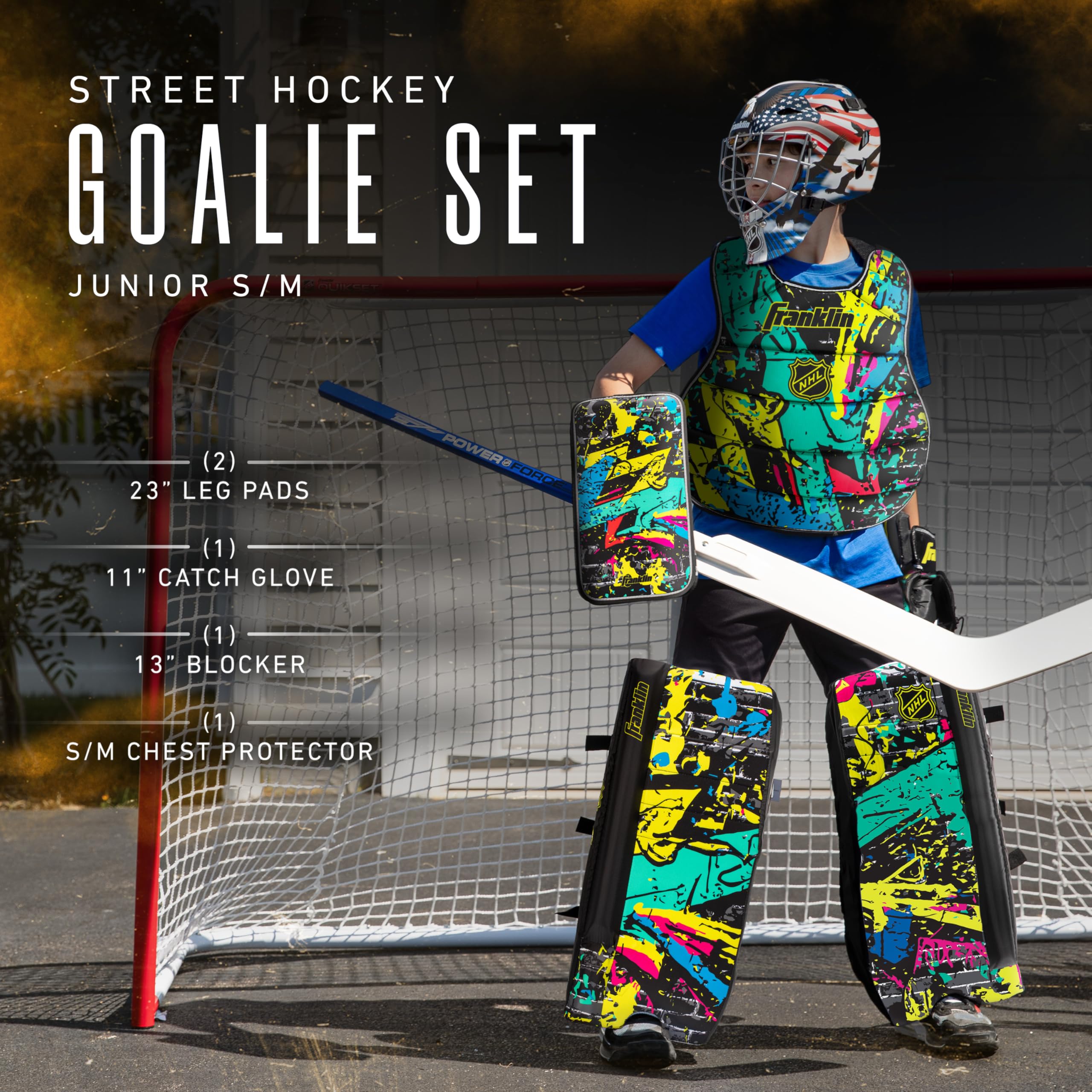 Foto 3 pulgar | Set De Almohadillas De Portero De Hockey Callejero Franklin Sports Nhl Kids - Venta Internacional.