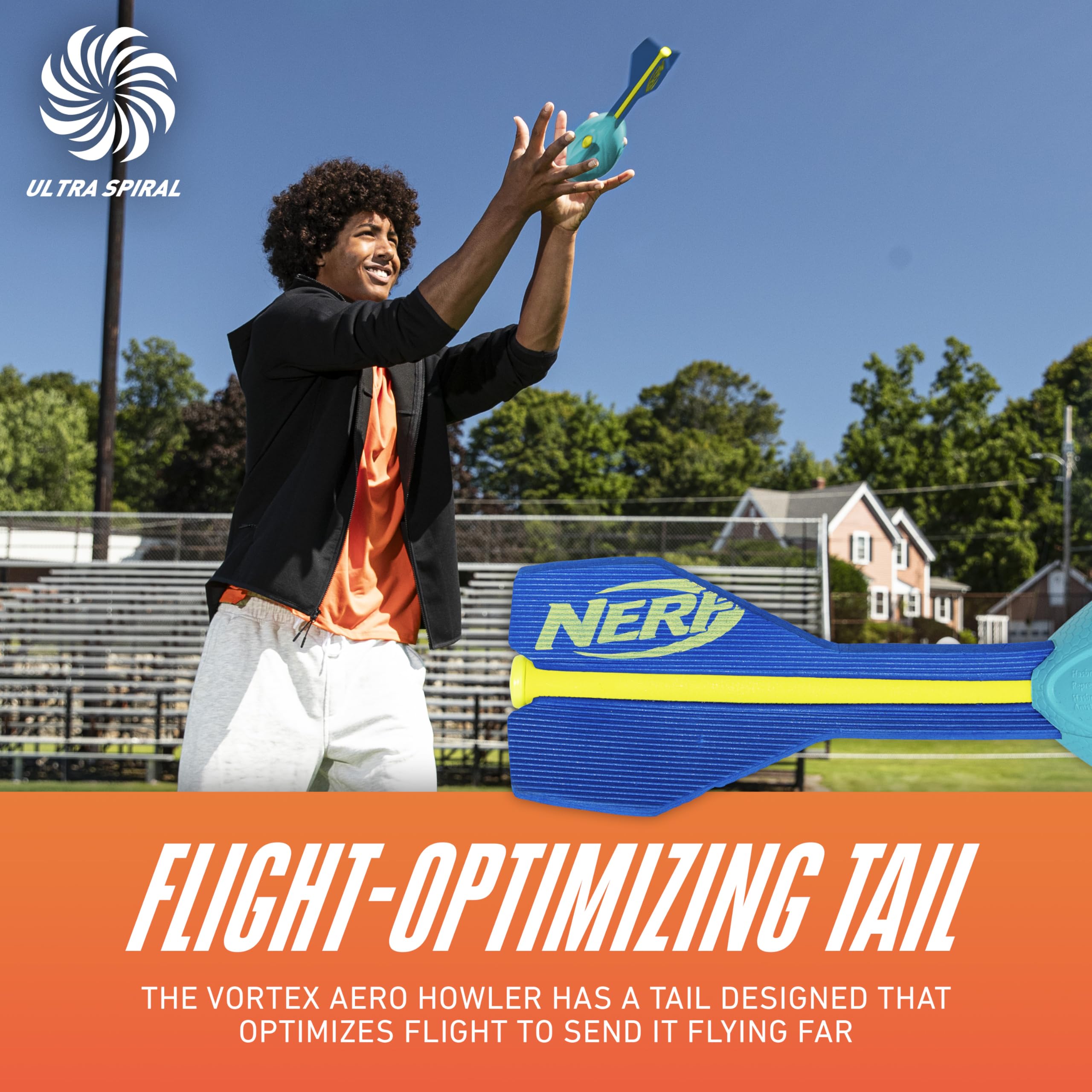 Foto 3 | Foam Football Nerf Neon Vortex Aero Howler para Niños - Venta Internacional