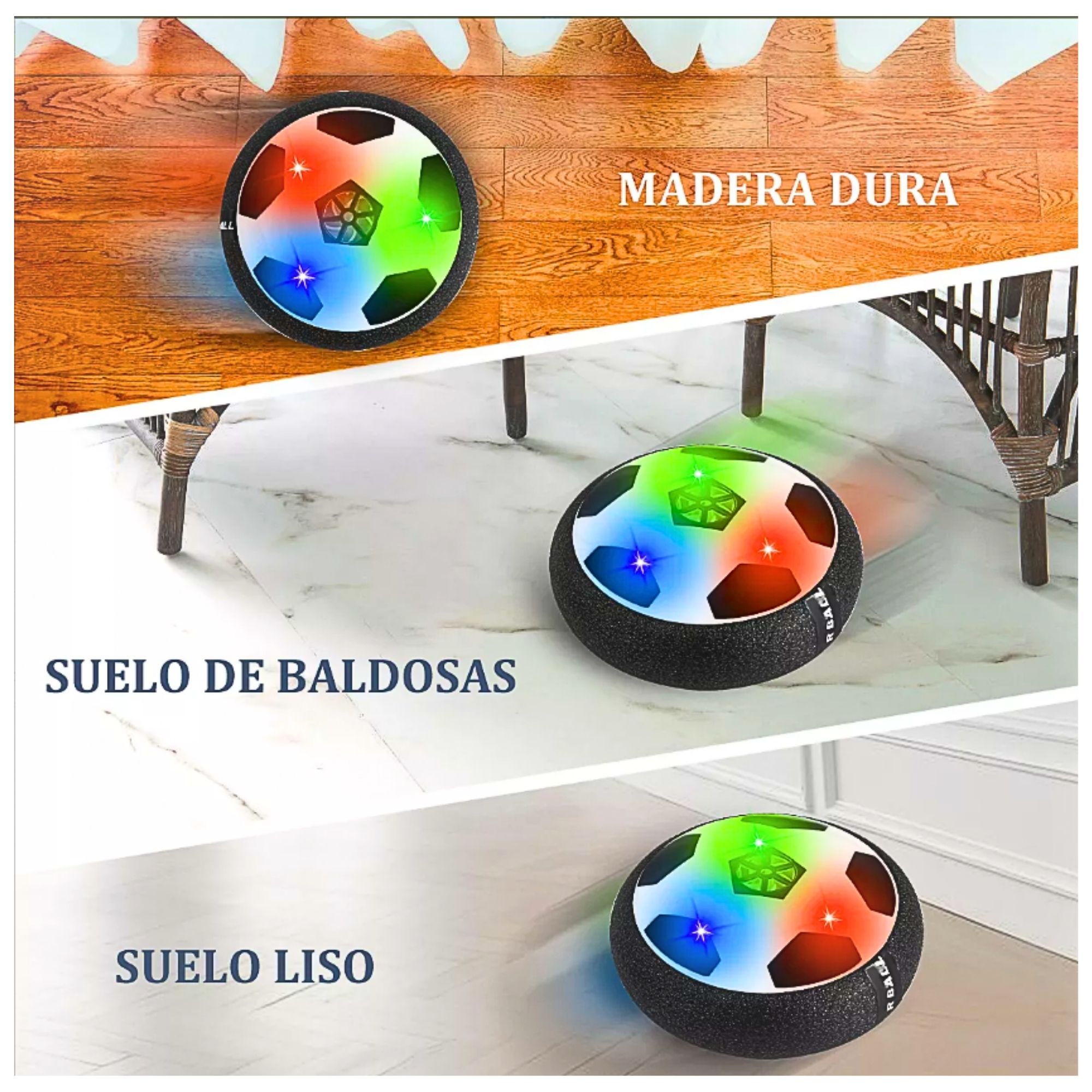 Foto 7 pulgar | Pelota De Futbol Con Luz Led Y Contorno De Espuma