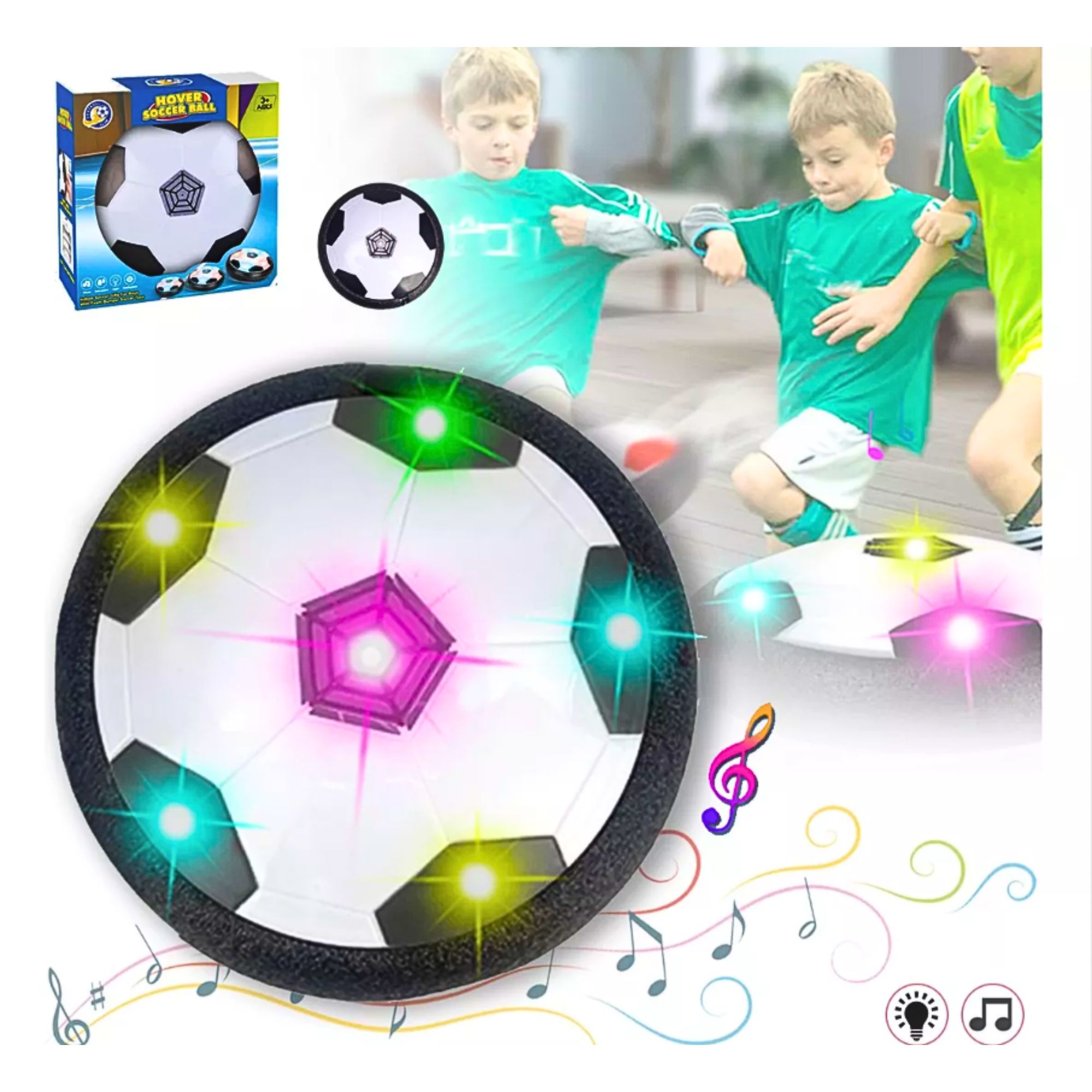 Foto 8 pulgar | Pelota De Futbol Con Luz Led Y Contorno De Espuma