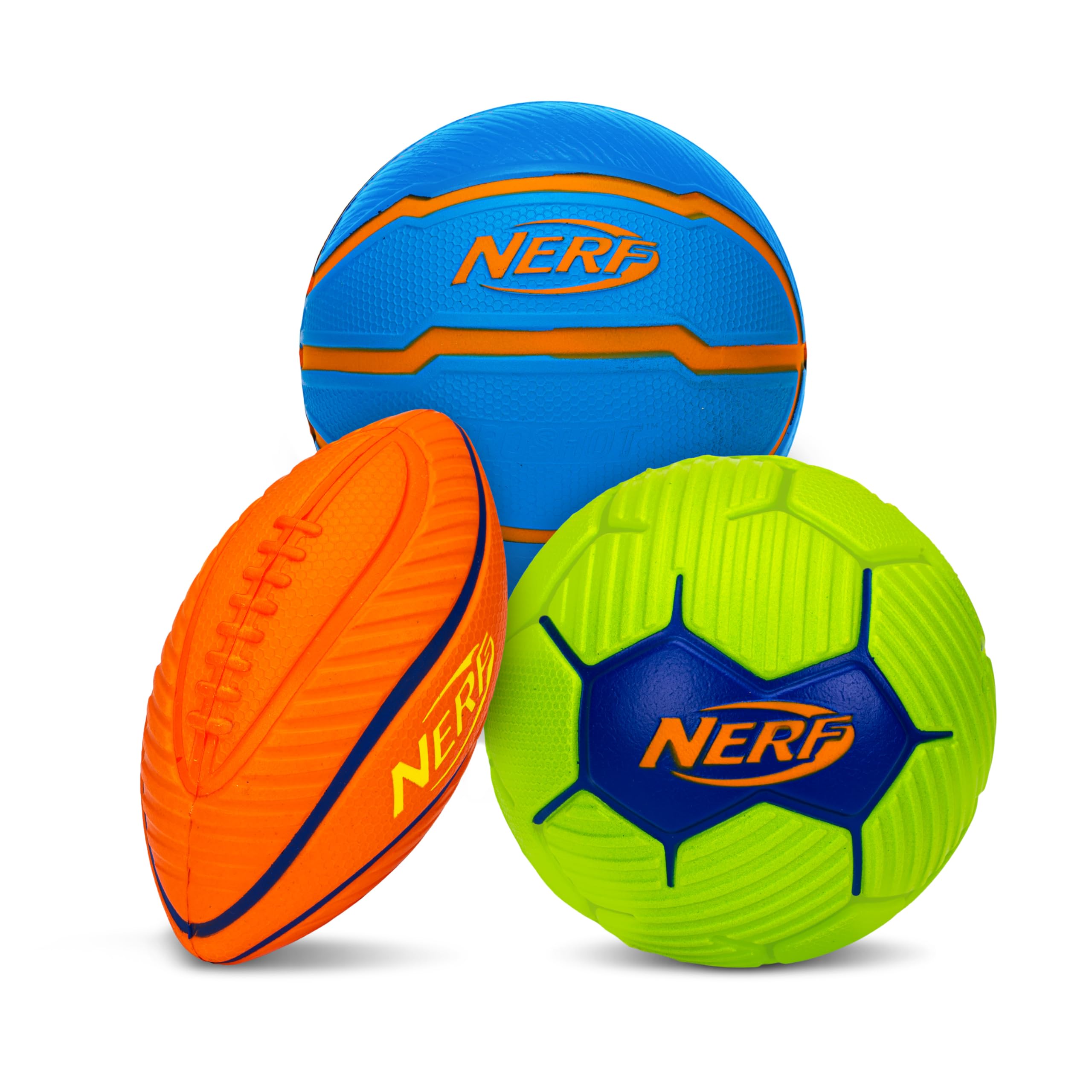 Foto 1 | Juego De Minibalones Deportivos De Espuma Nerf Football Soccer Basketball - Venta Internacional.