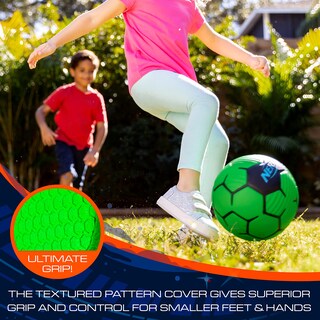 Foto 3 | Minibalón De Fútbol De Espuma Nerf Proshot Youth 7 Para Niños, Color Verde Y Azul - Venta Internacional.