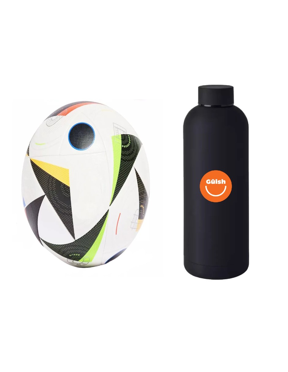 Foto 1 | Balón Fútbol Soccer No. 5 + Termo De Agua Güish