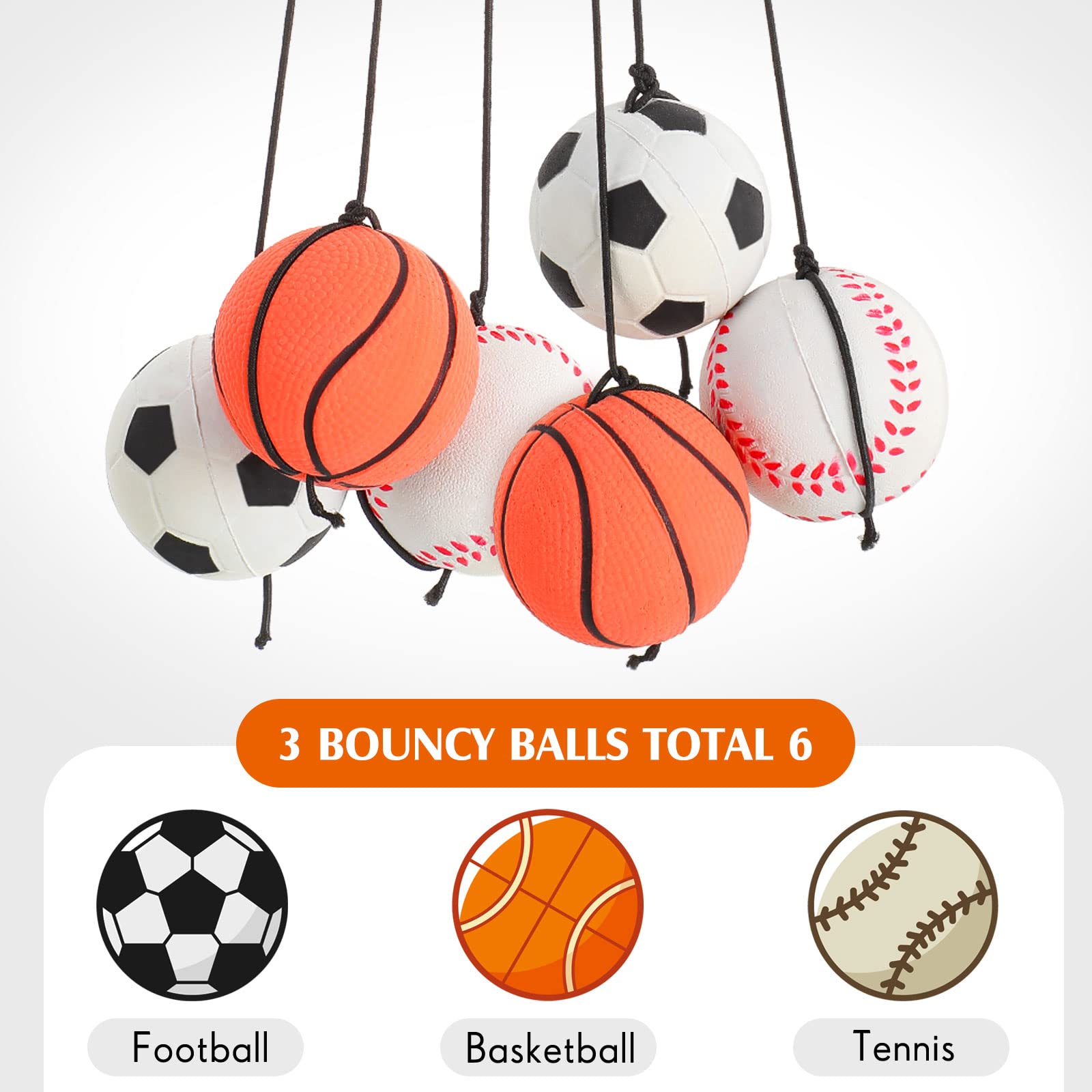 Foto 7 pulgar | Pelota Skylety Para Devolver La Muñeca, 6 Piezas, Para Fiestas Infantiles - Venta Internacional.