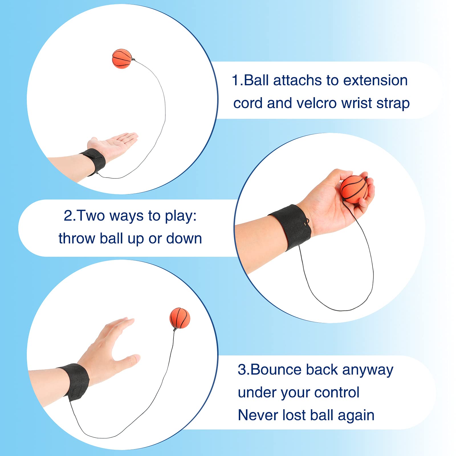 Foto 8 pulgar | Pelota Skylety Para Devolver La Muñeca, 6 Piezas, Para Fiestas Infantiles - Venta Internacional.
