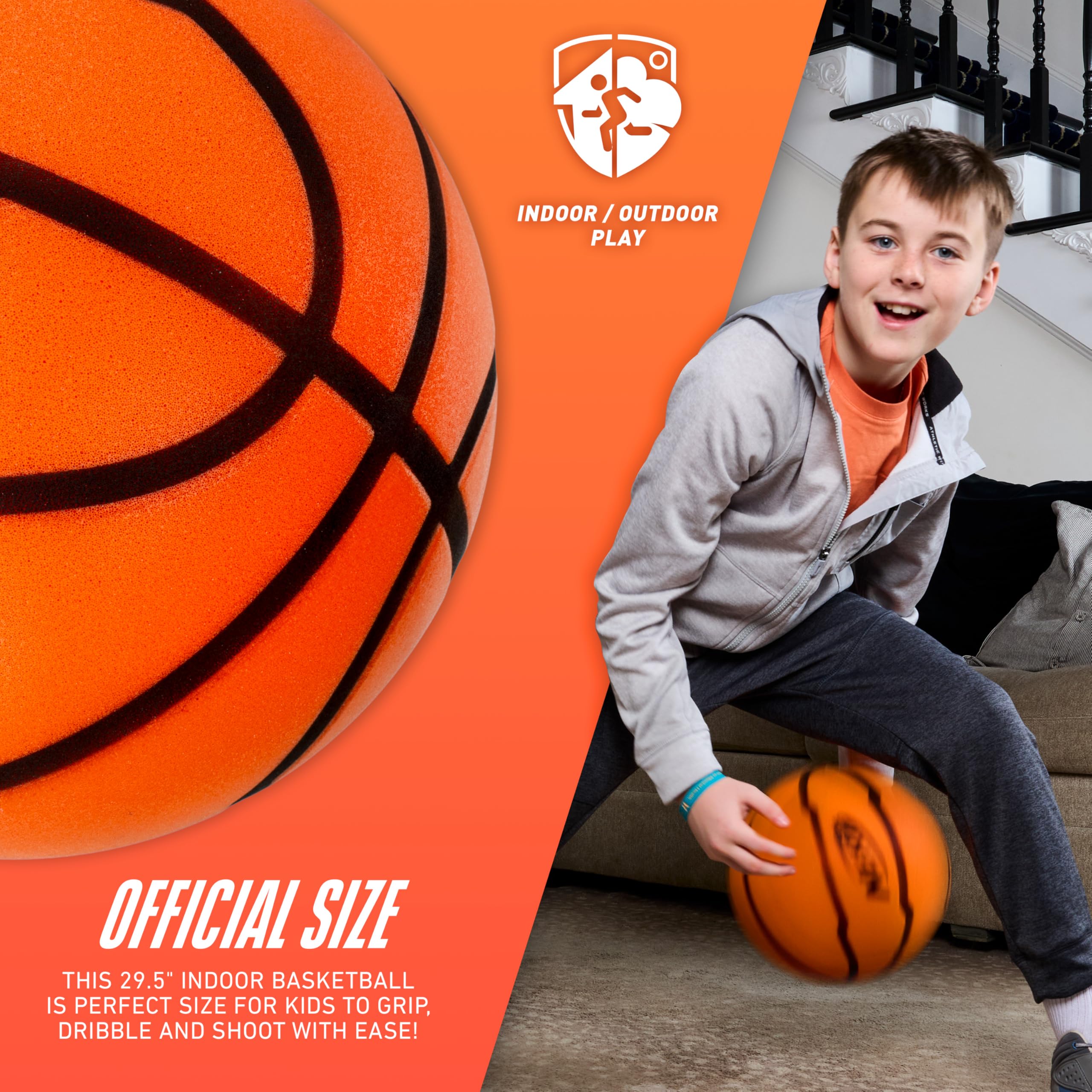 Foto 5 pulgar | Baloncesto Nerf Quietcourt Silent Foam, Tamaño Oficial De 29.5 Pulgadas - Venta Internacional.