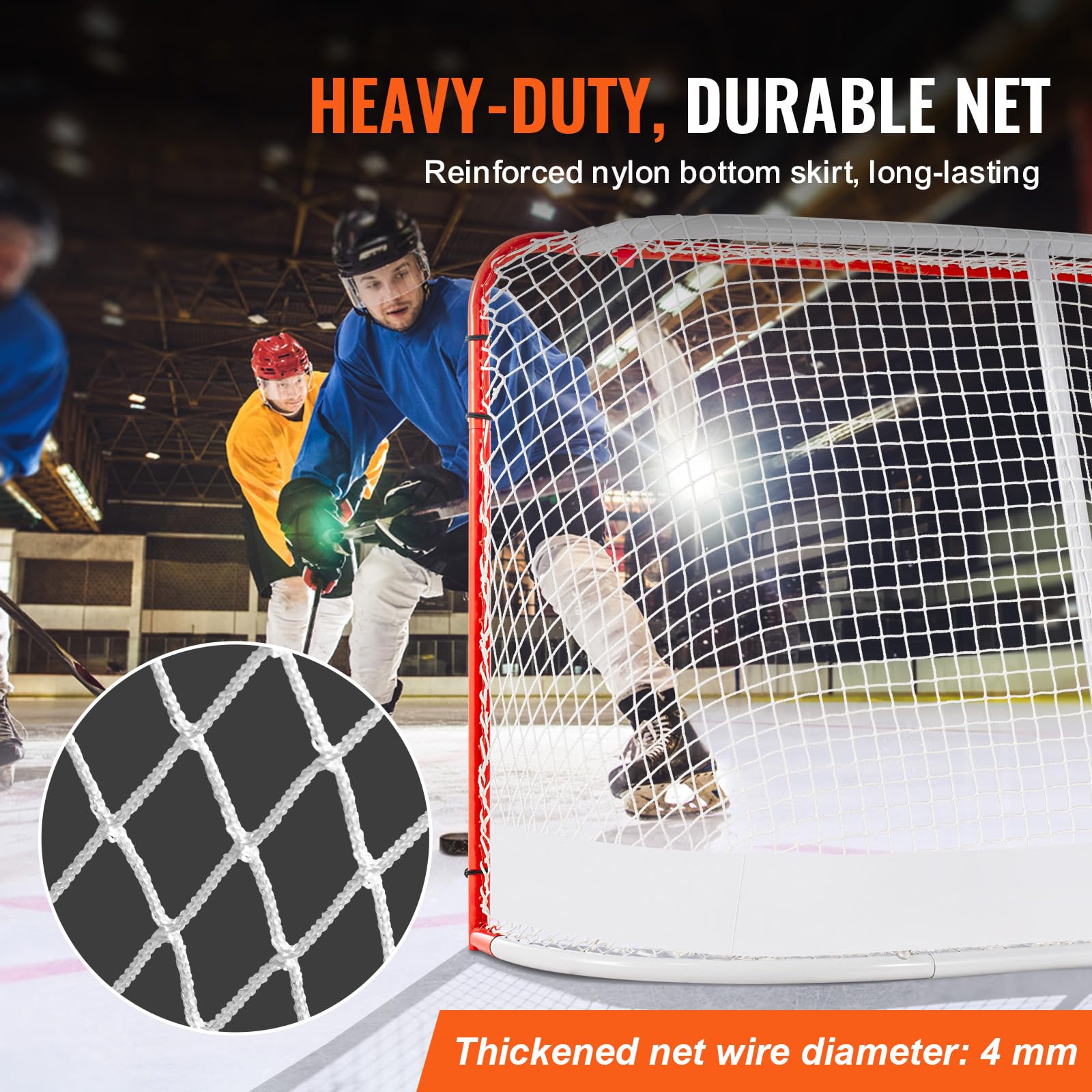 Foto 4 | Red De Hockey Callejero Vevor Para Interiores Y Exteriores De Acero, 72 X 48 Cm, Blanco/rojo - Venta Internacional.
