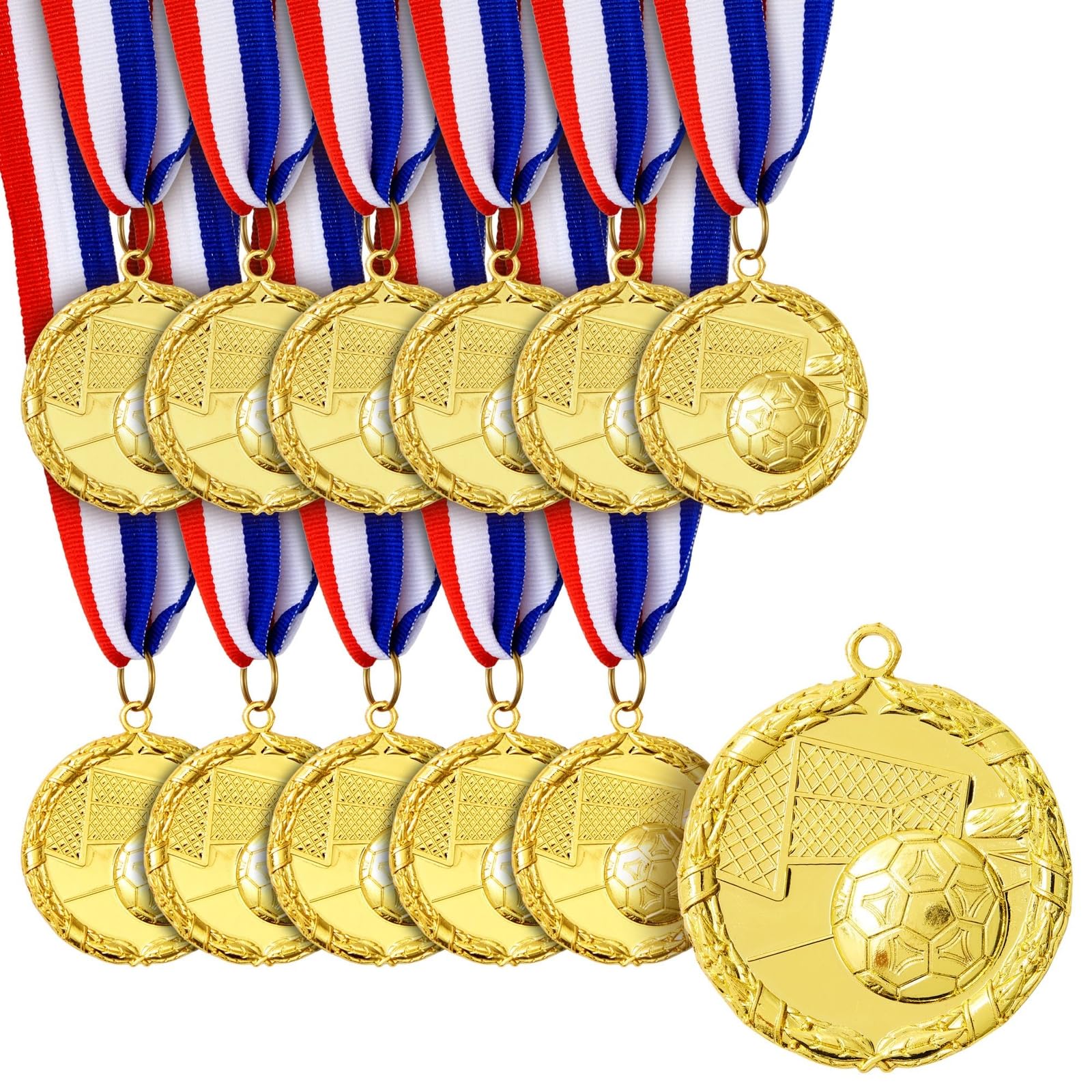 Foto 1 | Paquete De 12 Medallas De Fútbol Juvale Para Adultos Con Cinta - Venta Internacional.