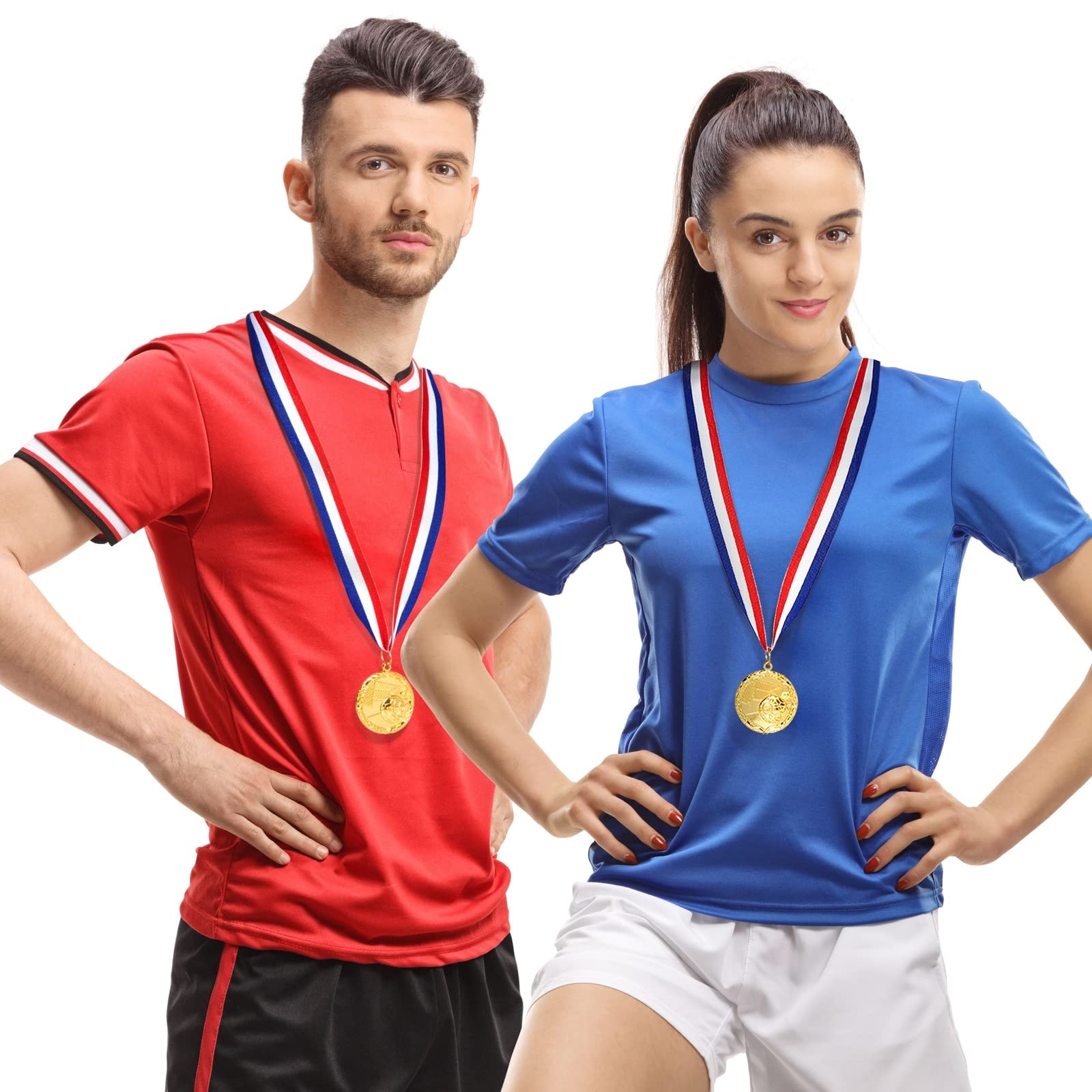 Foto 3 pulgar | Paquete De 12 Medallas De Fútbol Juvale Para Adultos Con Cinta - Venta Internacional.