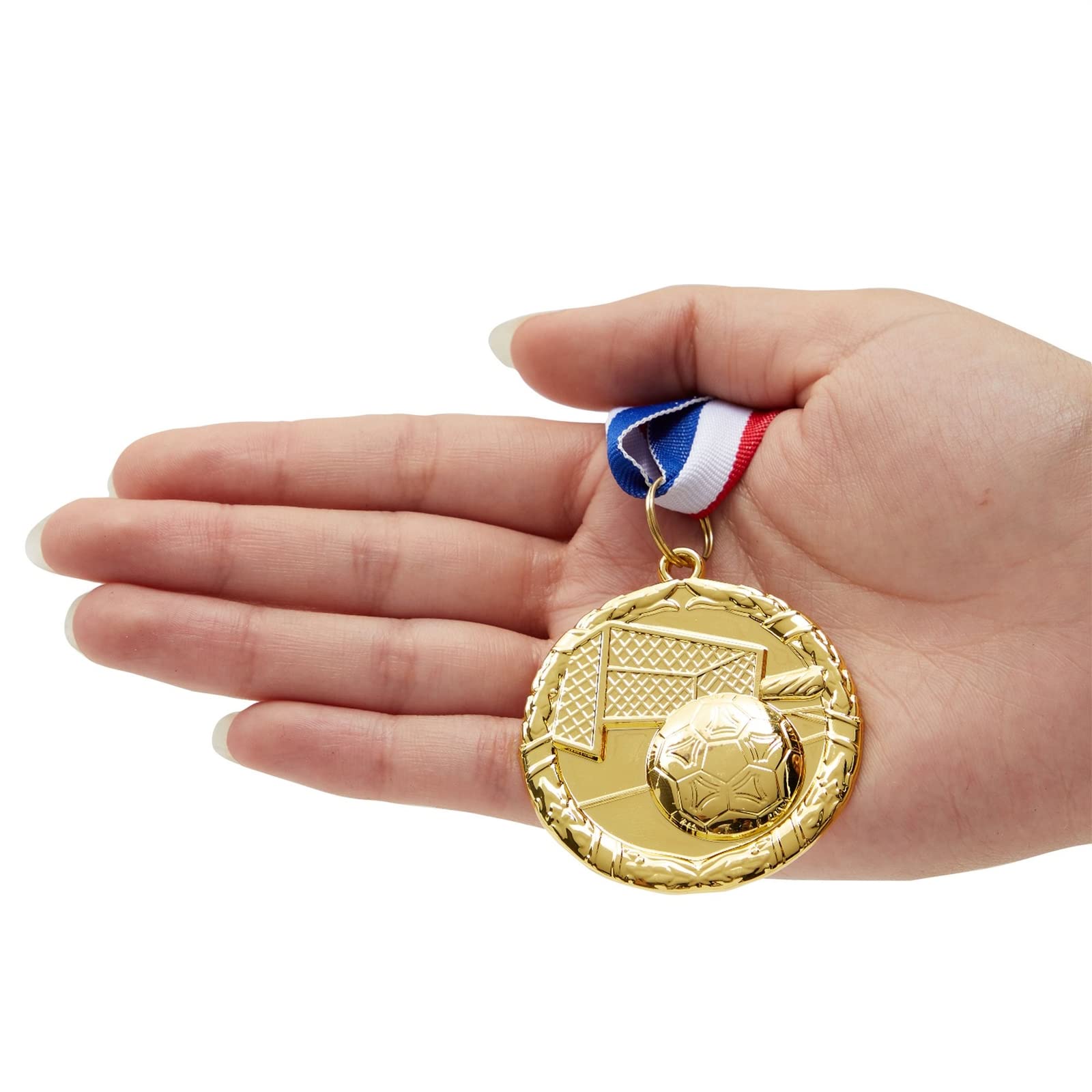 Foto 6 pulgar | Paquete De 12 Medallas De Fútbol Juvale Para Adultos Con Cinta - Venta Internacional.