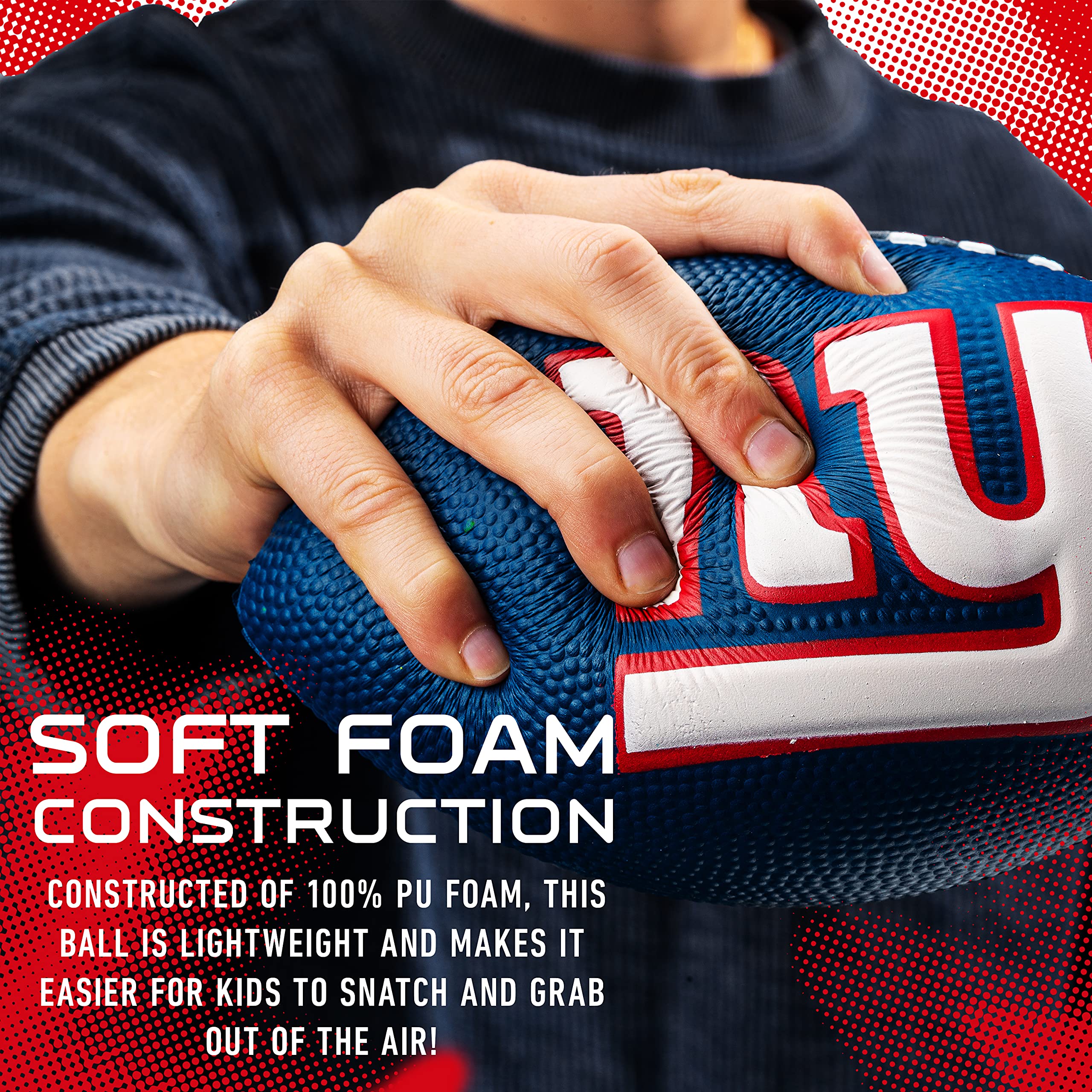 Foto 3 | Foam Football Franklin Sports Nfl New York Giants Kids - Venta Internacional.