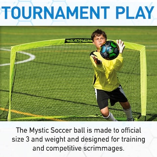 Foto 5 | Balón De Fútbol Franklin Sports Mystic Kids, Tamaño 3, Con Bomba De Aire - Venta Internacional.