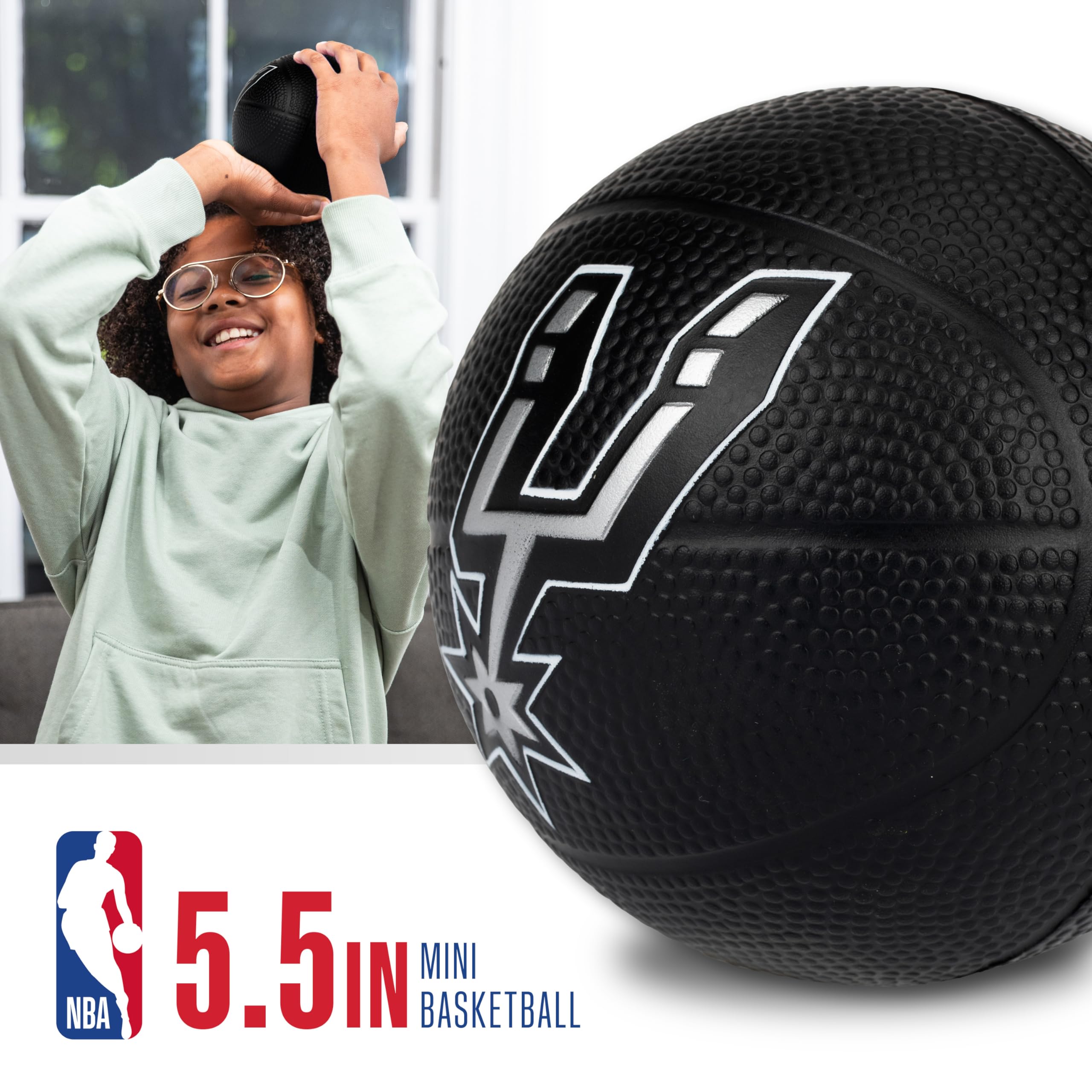 Foto 3 pulgar | Minibásquetbol De Espuma Franklin Sports Nba San Antonio Spurs - Venta Internacional.