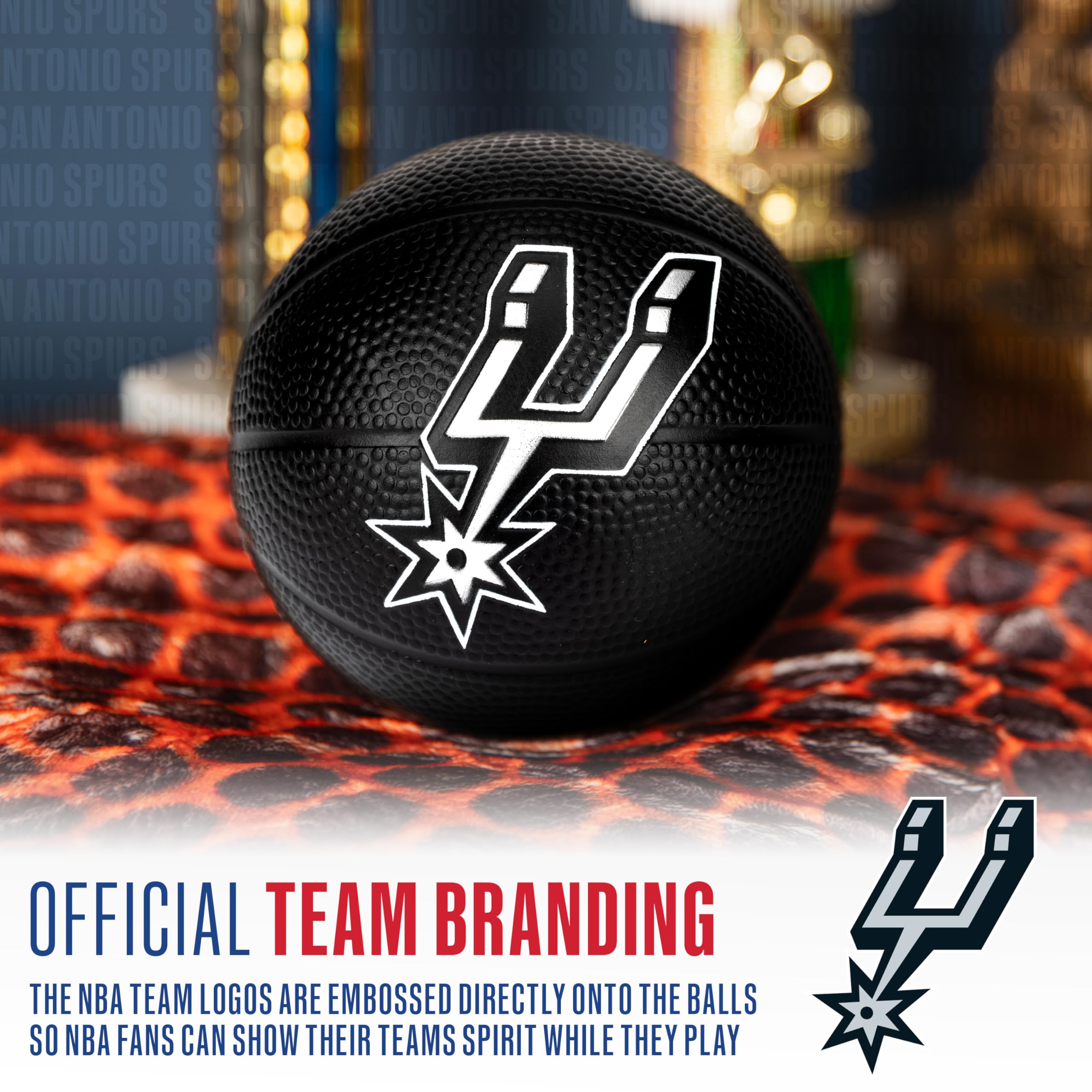 Foto 5 pulgar | Minibásquetbol De Espuma Franklin Sports Nba San Antonio Spurs - Venta Internacional.
