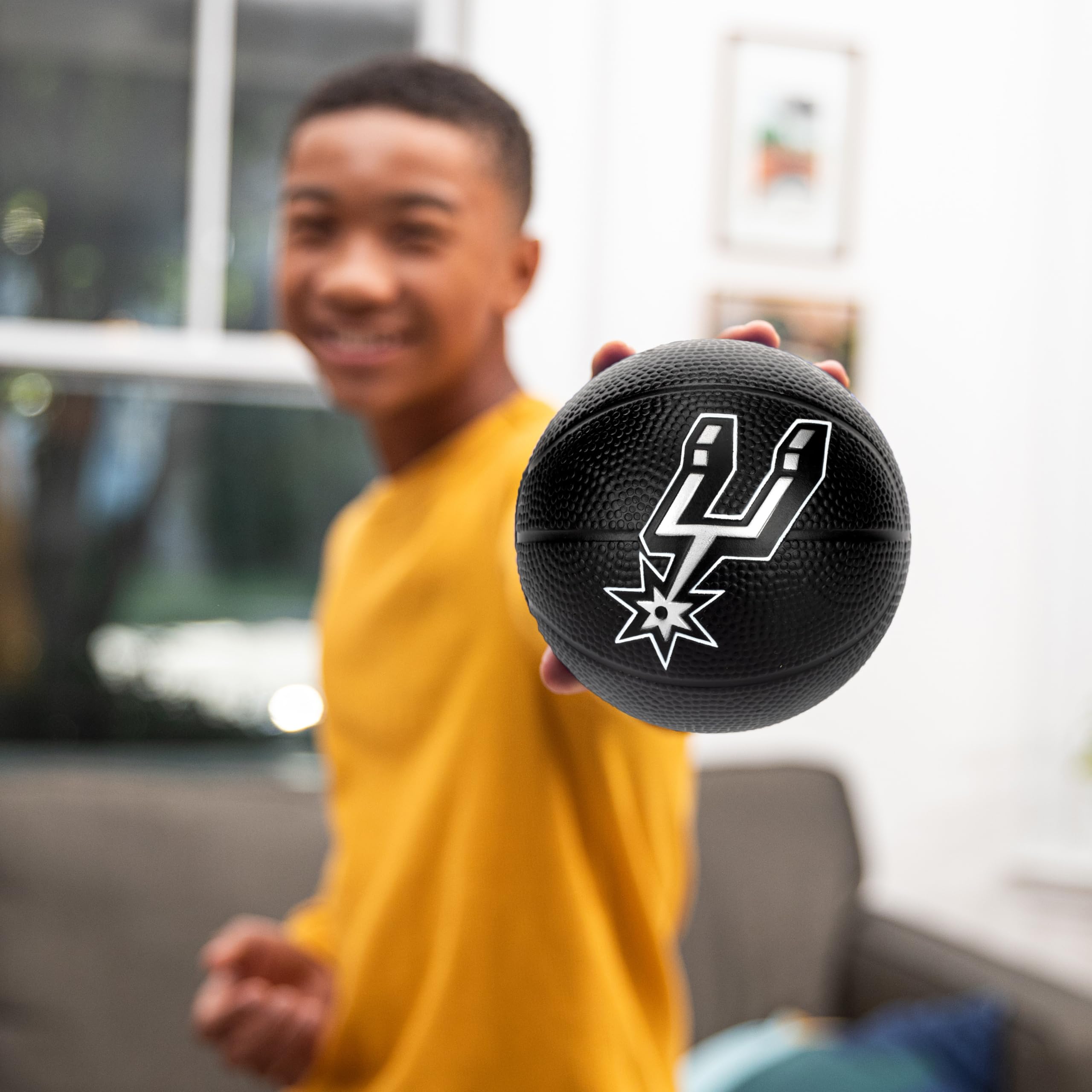 Foto 8 pulgar | Minibásquetbol De Espuma Franklin Sports Nba San Antonio Spurs - Venta Internacional.