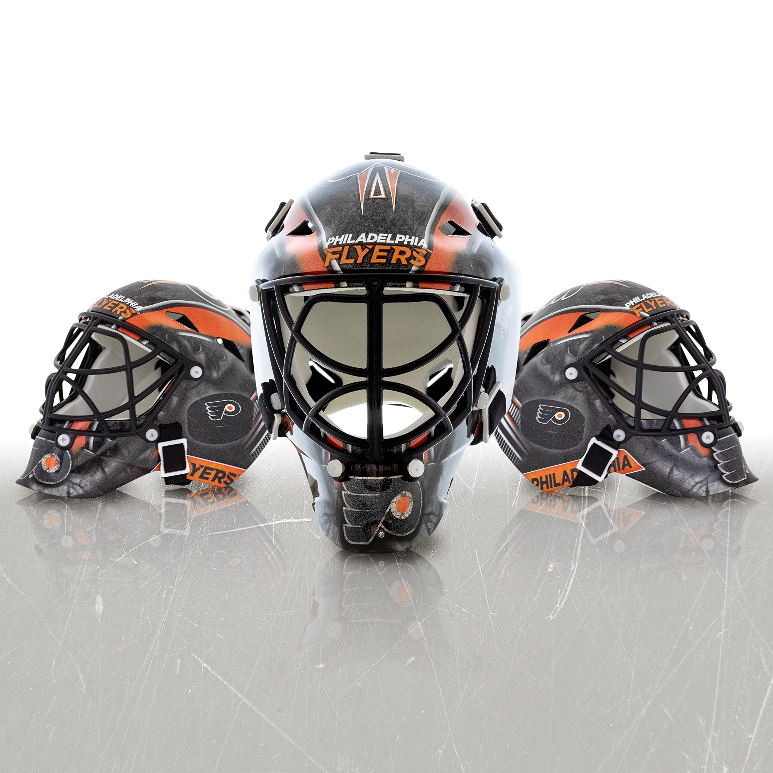 Foto 8 pulgar | Máscara De Portero De Minihockey Franklin Sports Philadelphia Flyers - Venta Internacional.