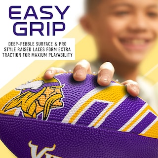 Foto 3 | Fútbol Americano Franklin Sports Nfl Minnesota Vikings De Goma, 8.5 Pulgadas - Venta Internacional.