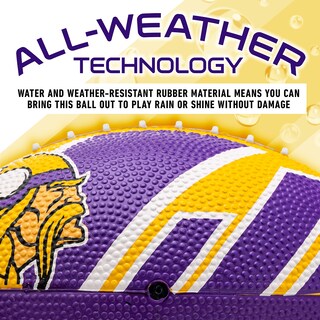 Foto 4 | Fútbol Americano Franklin Sports Nfl Minnesota Vikings De Goma, 8.5 Pulgadas - Venta Internacional.