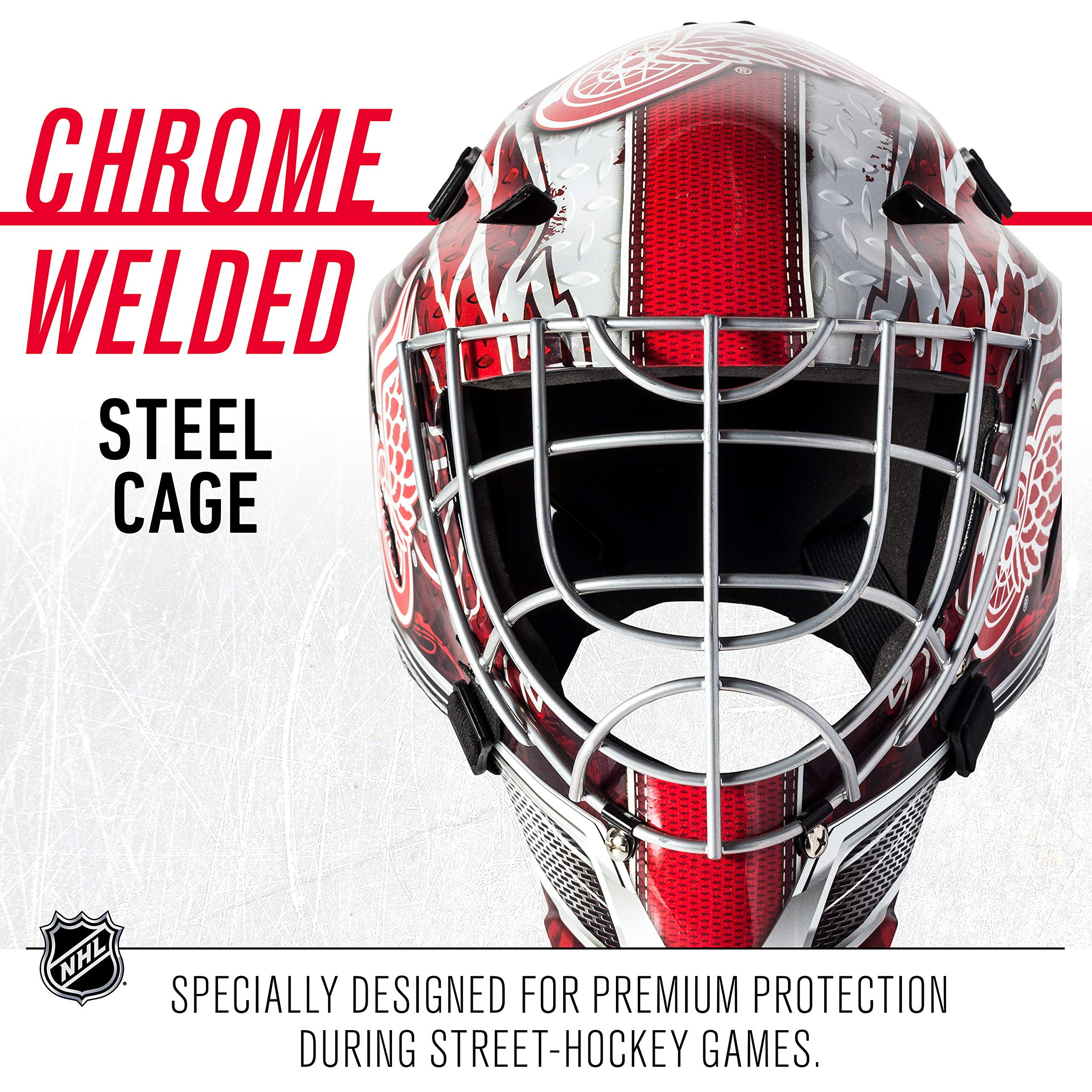 Foto 7 pulgar | Máscara Facial De Portero Franklin Sports Detroit Red Wings Nhl - Venta Internacional.
