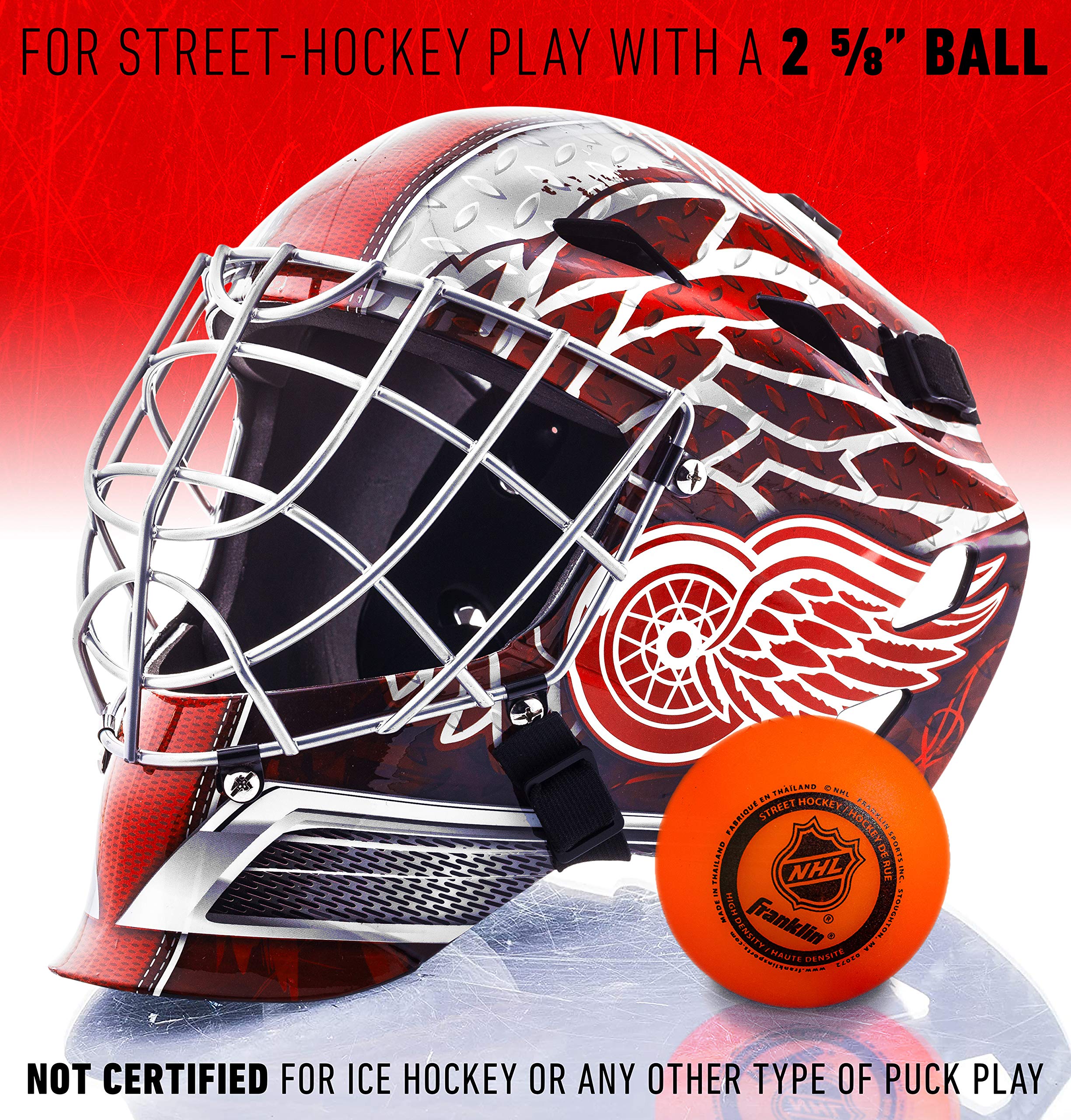 Foto 7 | Máscara Facial De Portero Franklin Sports Detroit Red Wings Nhl - Venta Internacional.