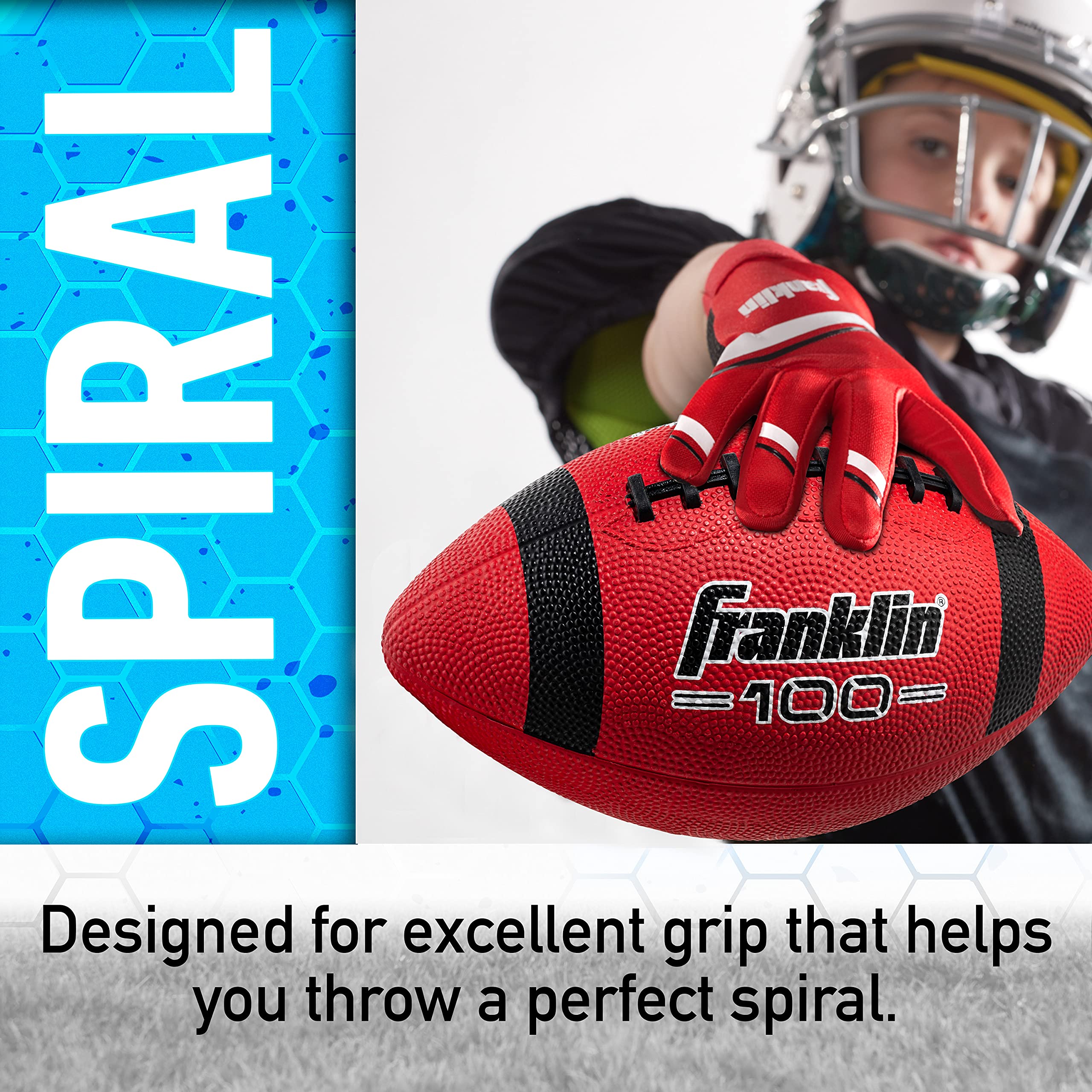 Foto 6 pulgar | Football Franklin Sports Grip-rite 100 Para Niños, Tamaño Junior X6 - Venta Internacional.