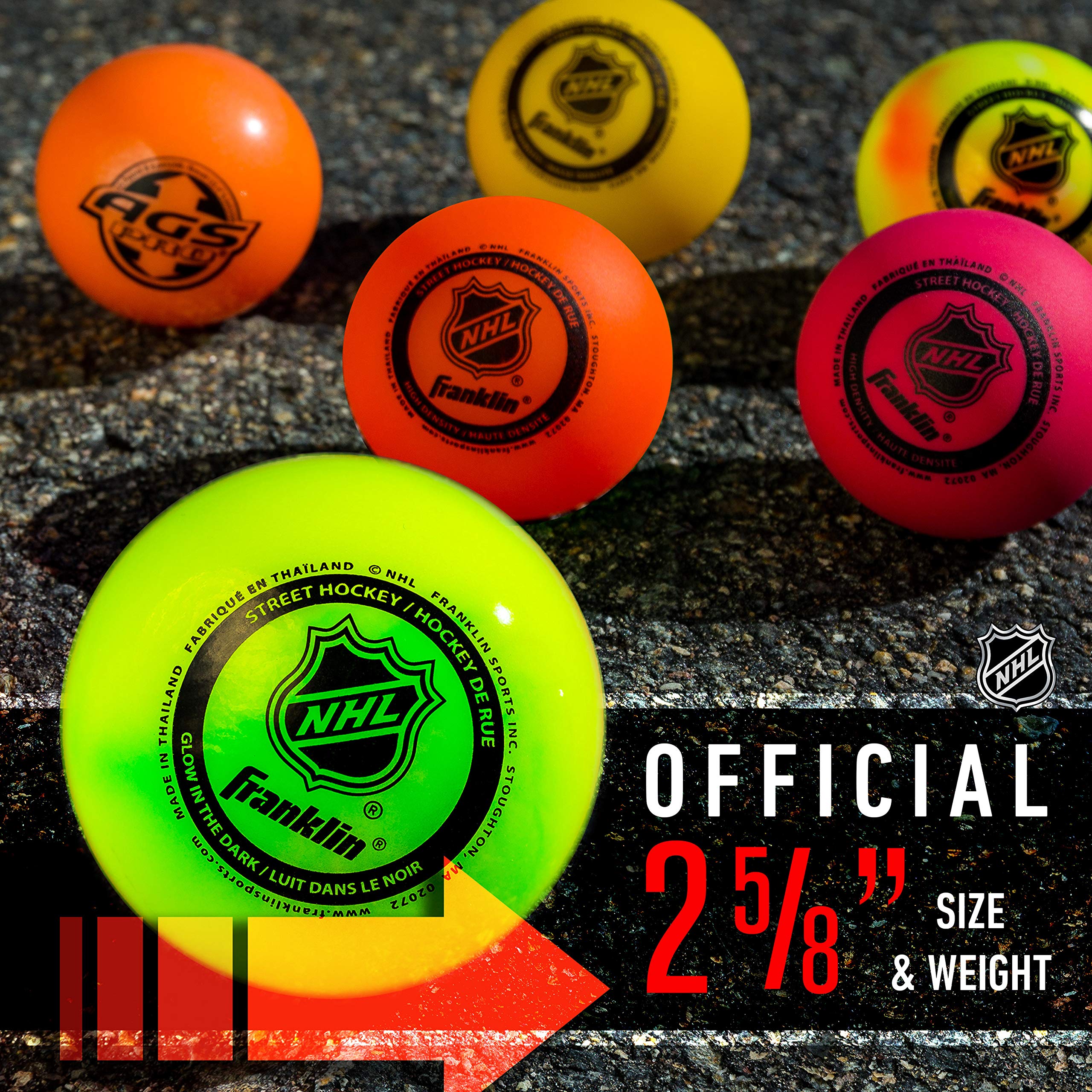 Foto 3 pulgar | Pelotas De Hockey Callejero Franklin Sports Nhl, Paquete De 3 Con Bolsa - Venta Internacional.