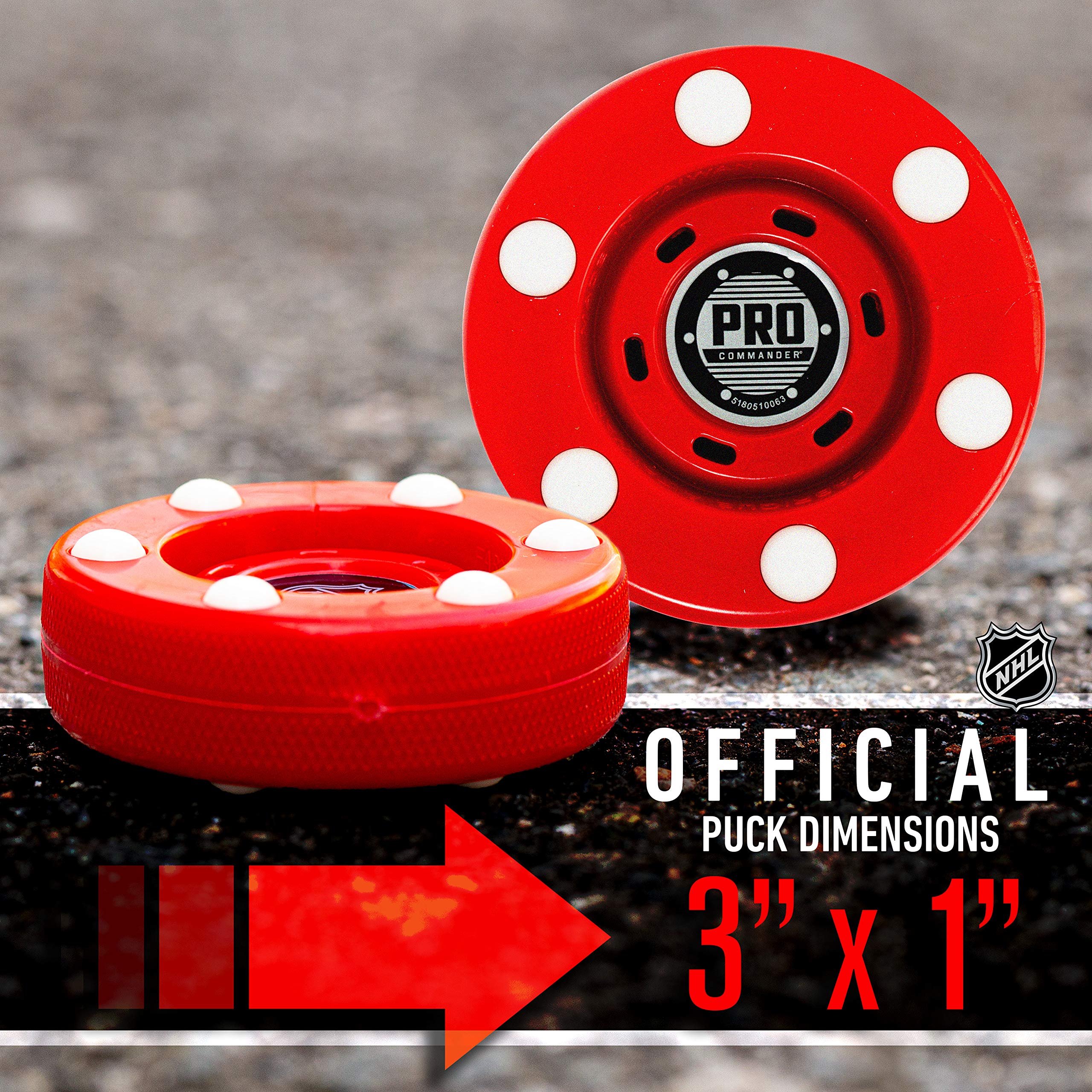 Foto 3 pulgar | Disco De Hockey Franklin Sports Nhl Street Pro Commander Rojo - Venta Internacional.