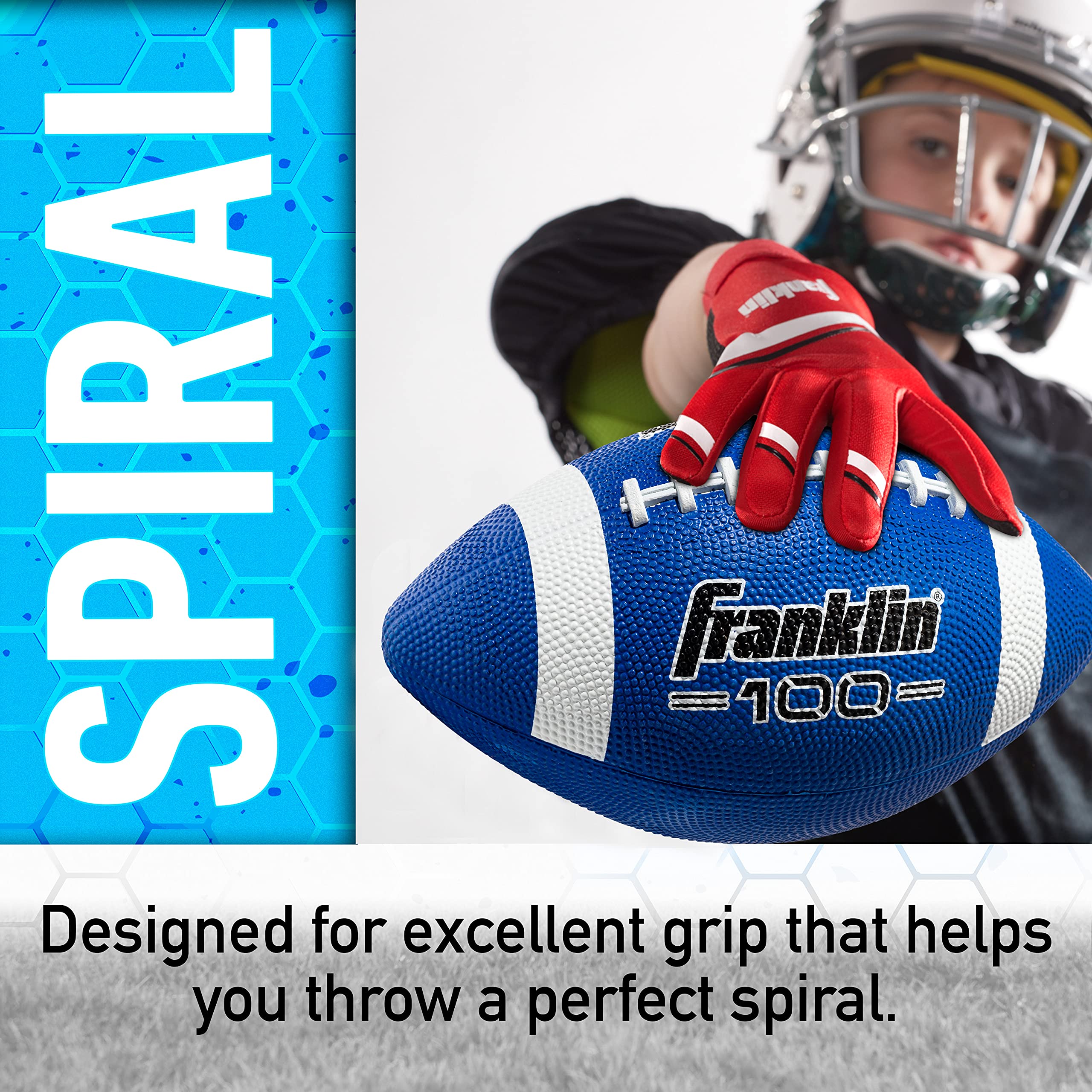 Foto 6 pulgar | Football Franklin Sports Grip-rite 100 Para Niños, Tamaño Junior X6 - Venta Internacional.
