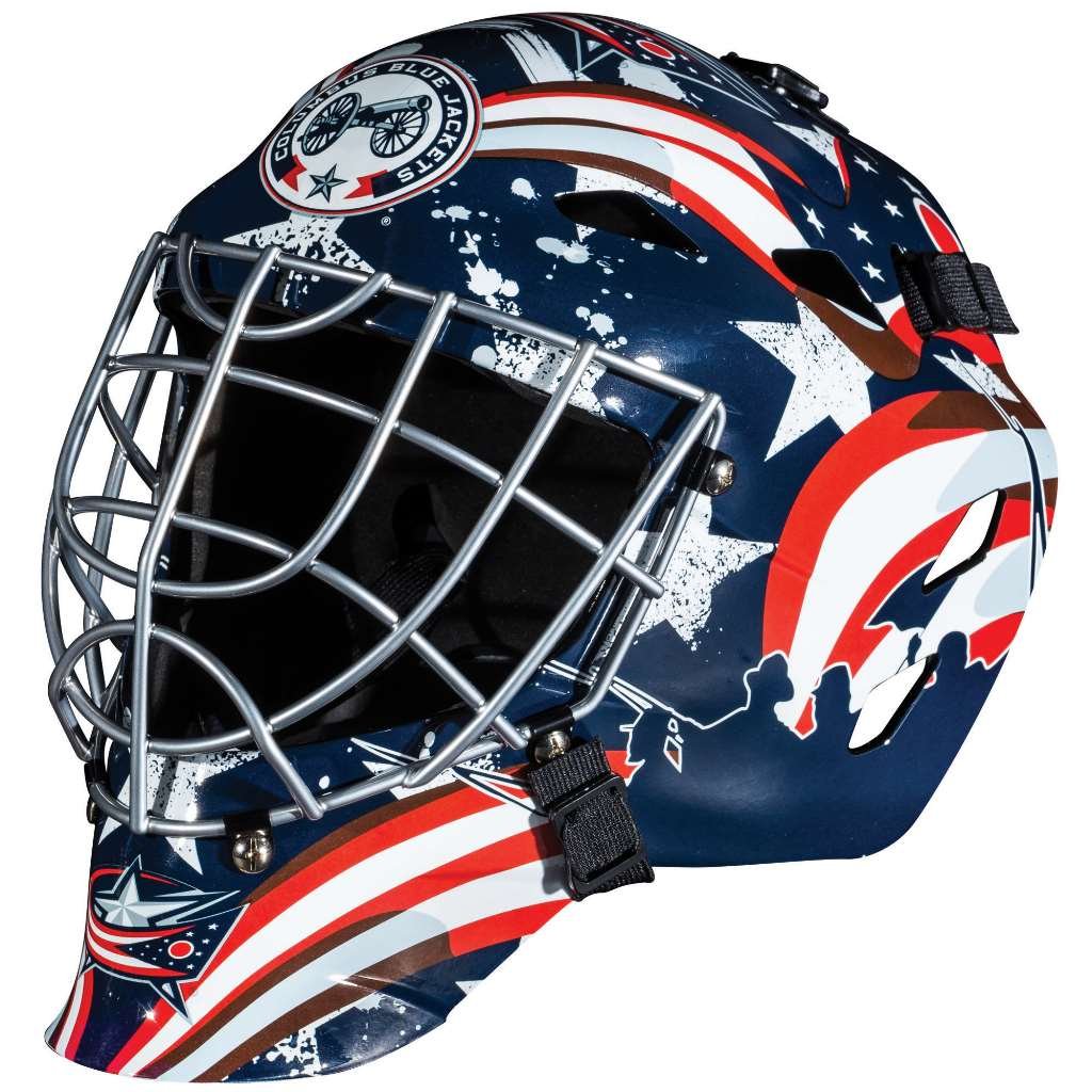 Foto 1 | Mascarilla Facial De Portero Franklin Sports Columbus Blue Jackets Nhl - Venta Internacional.