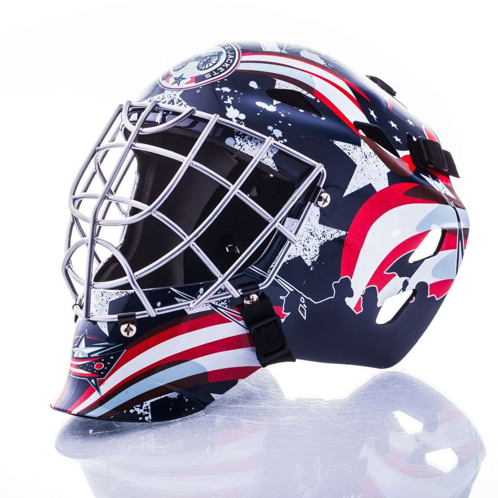 Foto 4 pulgar | Mascarilla Facial De Portero Franklin Sports Columbus Blue Jackets Nhl - Venta Internacional.