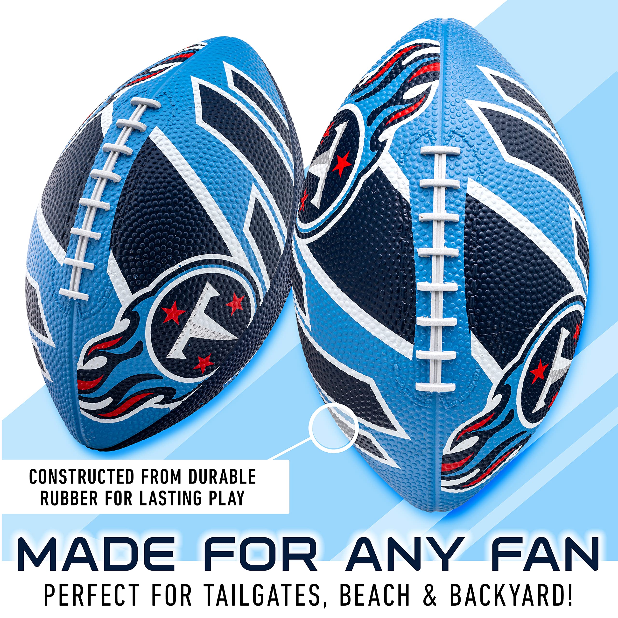 Foto 2 | Fútbol Americano Franklin Sports Nfl Tennesse Titans De Goma, 8.5 Pulgadas - Venta Internacional.