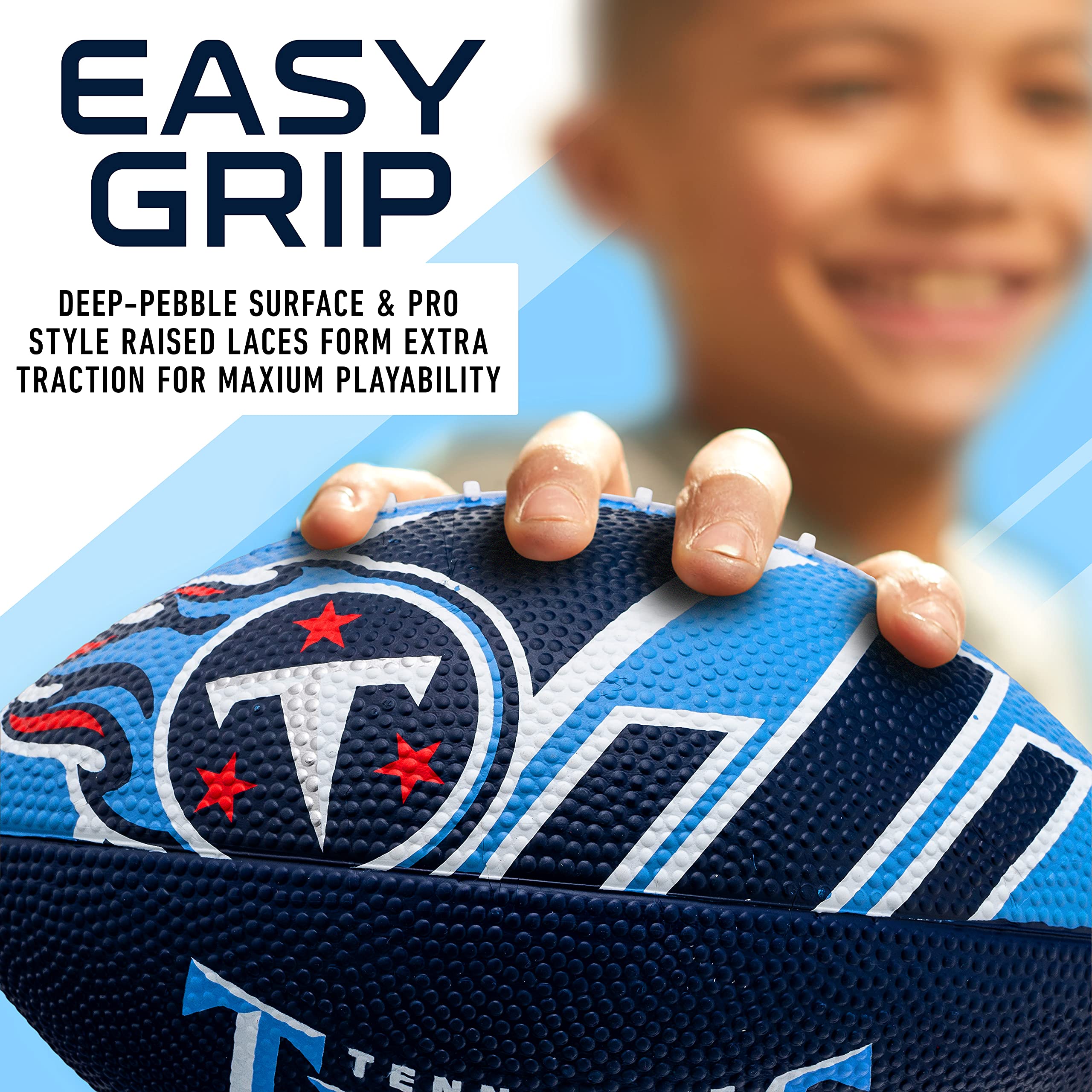 Foto 3 | Fútbol Americano Franklin Sports Nfl Tennesse Titans De Goma, 8.5 Pulgadas - Venta Internacional.