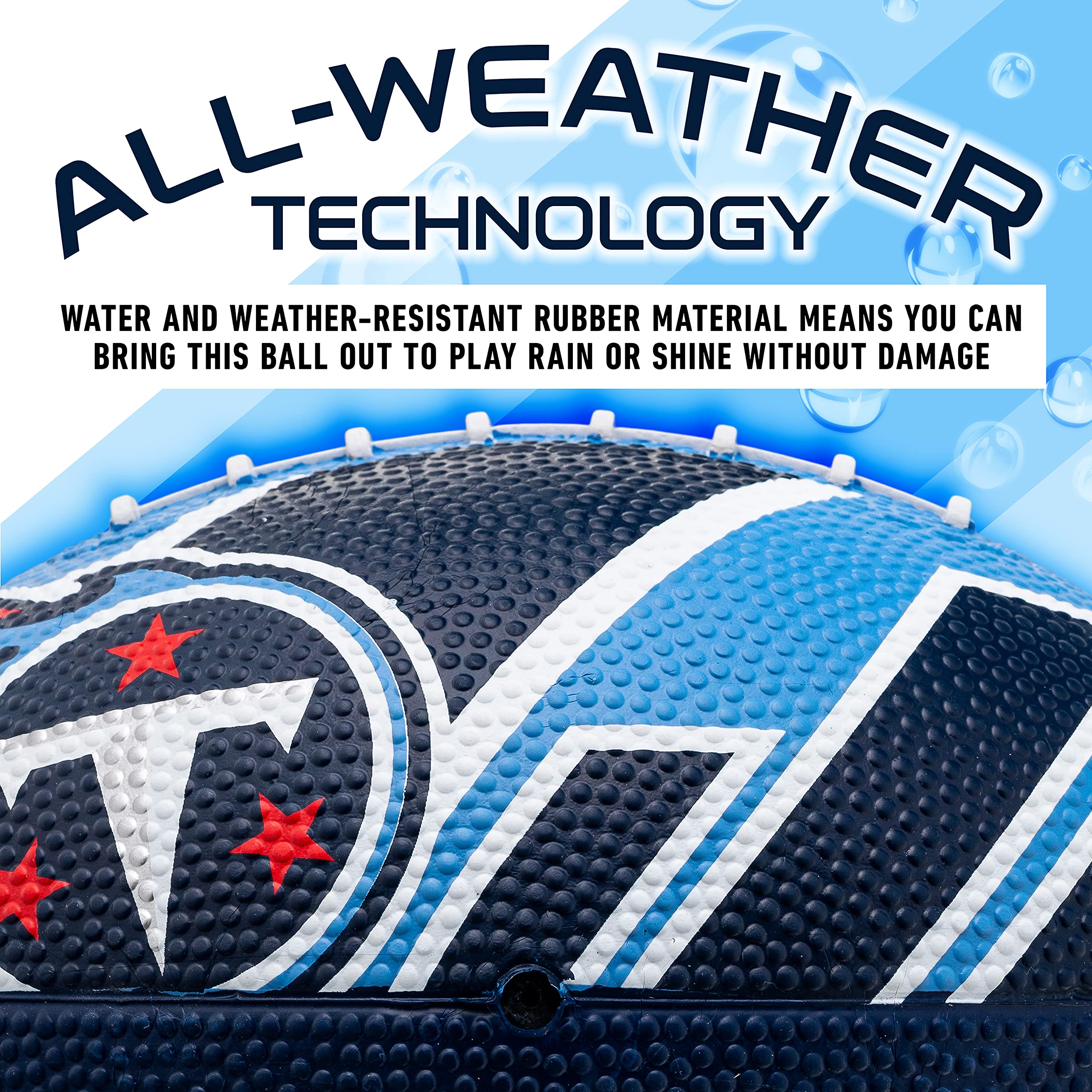 Foto 4 | Fútbol Americano Franklin Sports Nfl Tennesse Titans De Goma, 8.5 Pulgadas - Venta Internacional.