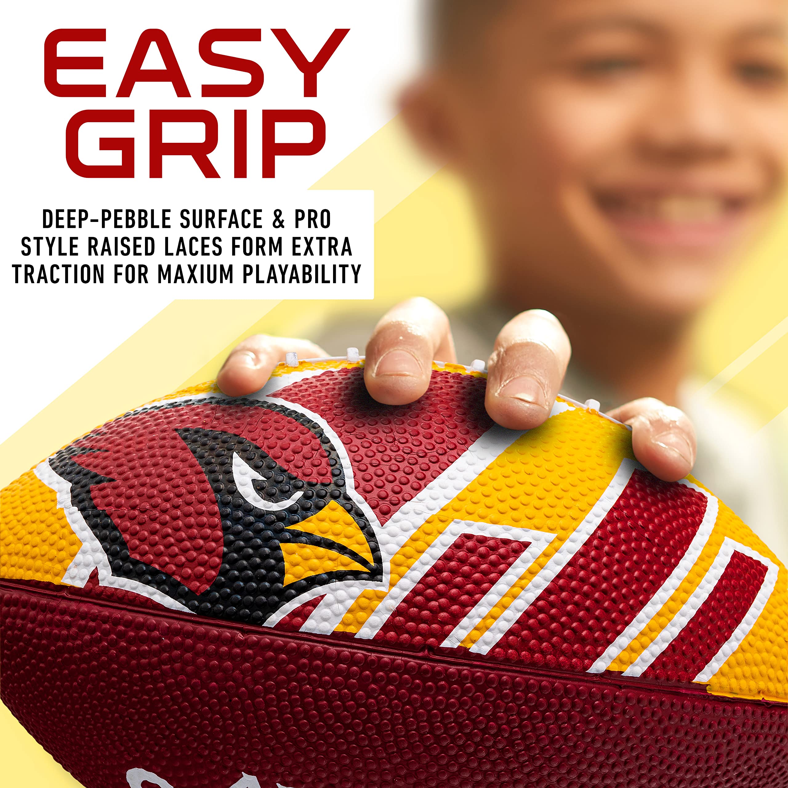 Foto 3 | Balón De Fútbol Franklin Sports Nfl Arizona Cardinals De Goma, 8.5 Pulgadas - Venta Internacional.